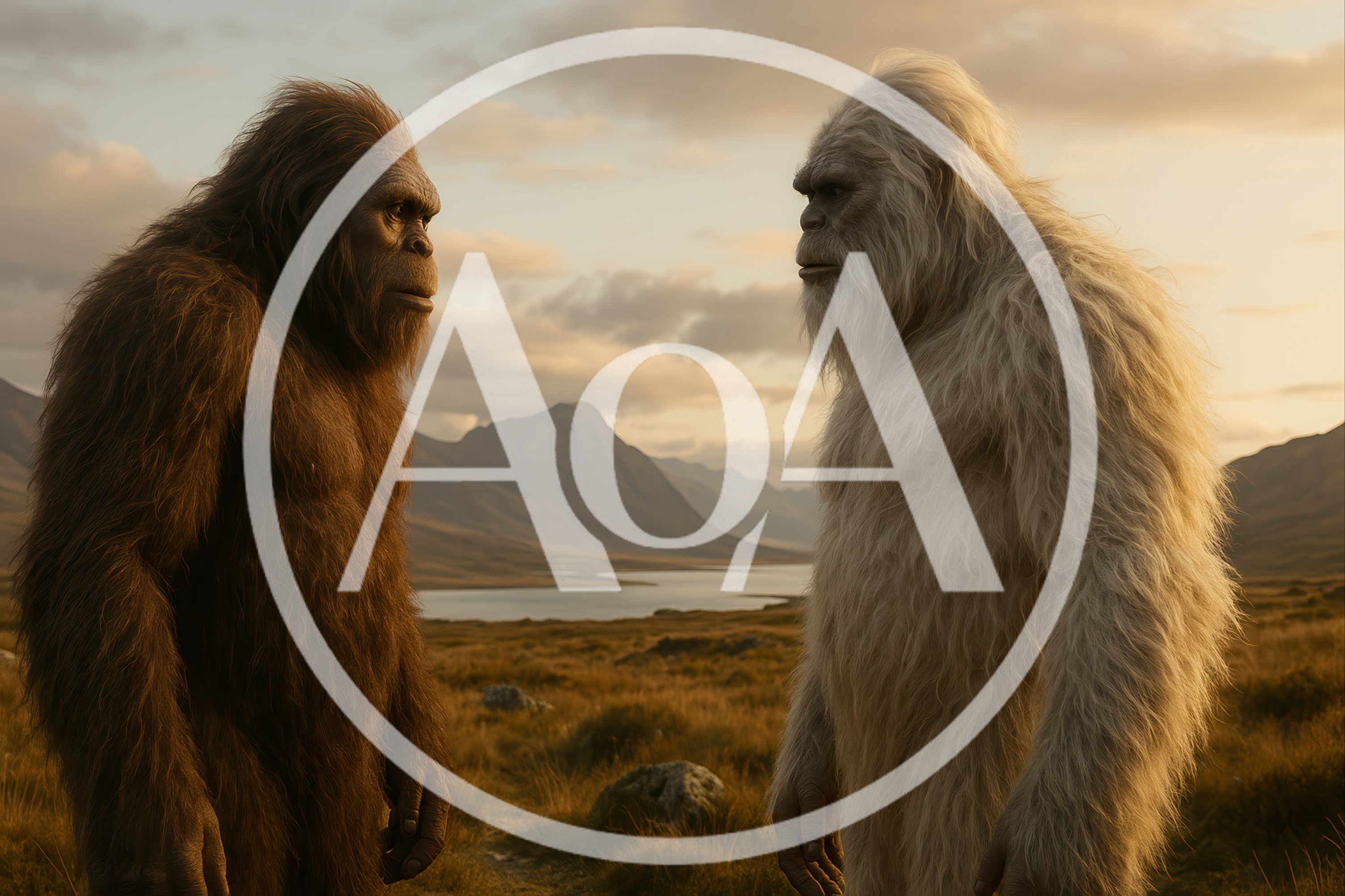 Bigfoot And Yeti Standing Face To Face