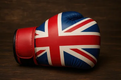 Boxing Glove With United Kingdom Flag Design