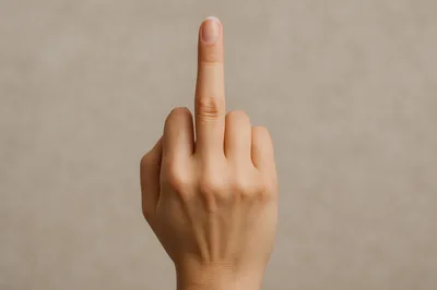 Hand Showing Middle Finger Gesture