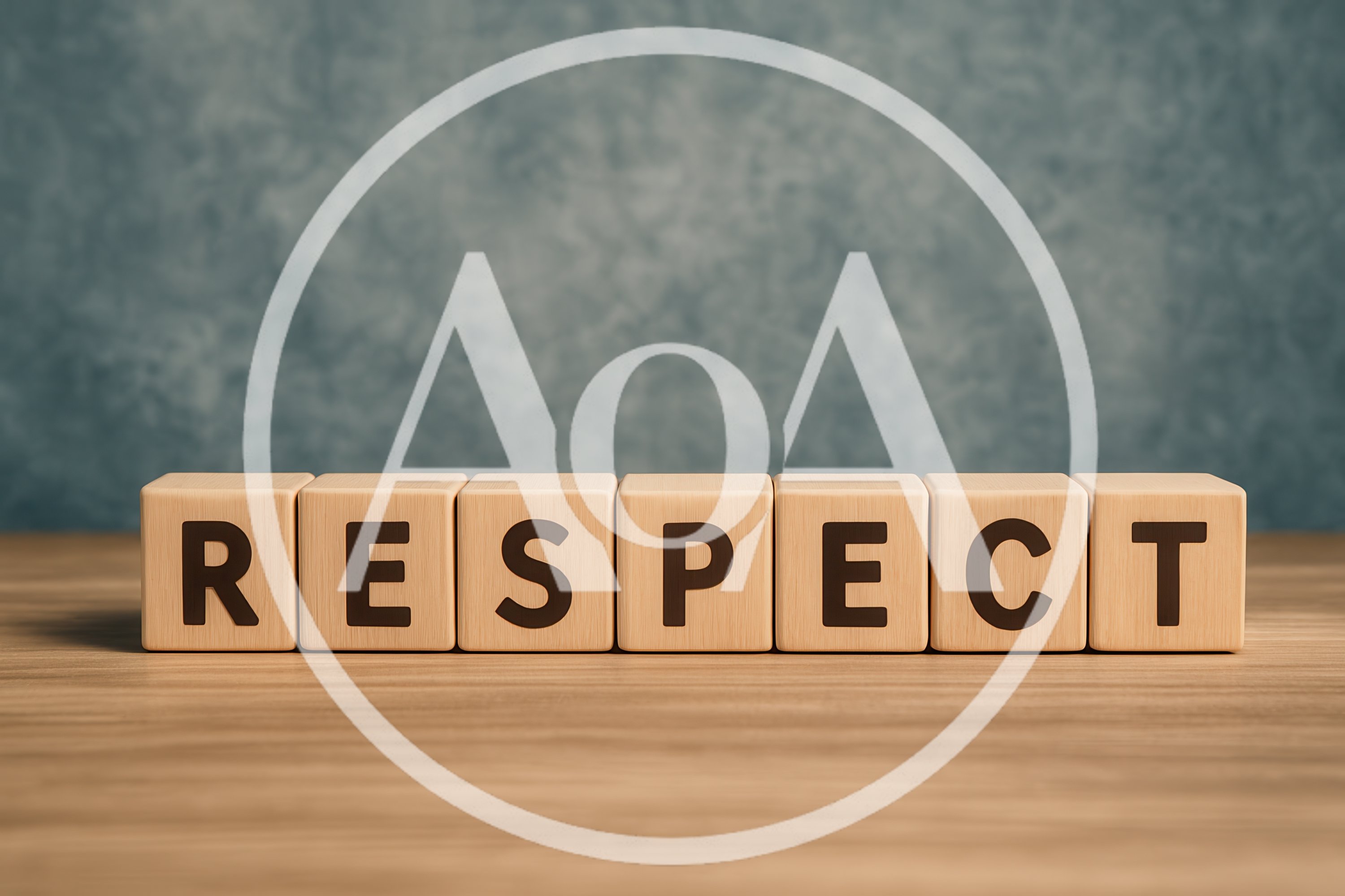 Wooden Blocks Spelling Respect On A Wooden Surface