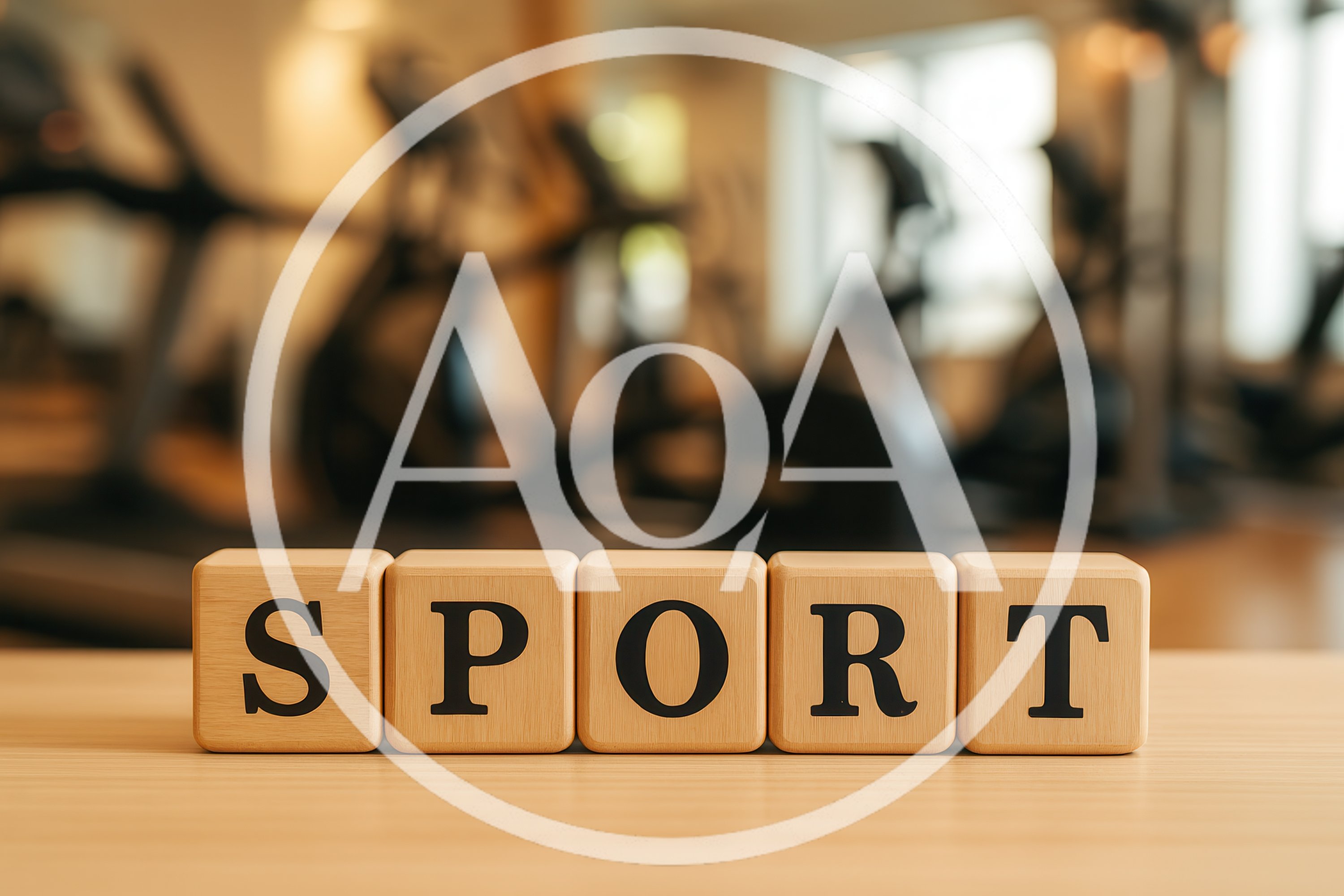 Wooden Blocks Spelling Sport In A Gym Setting