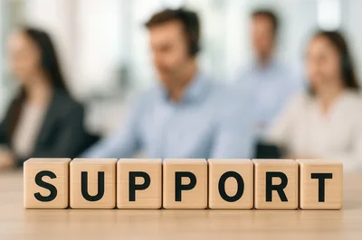 Wooden Blocks Spelling Support In A Call Center