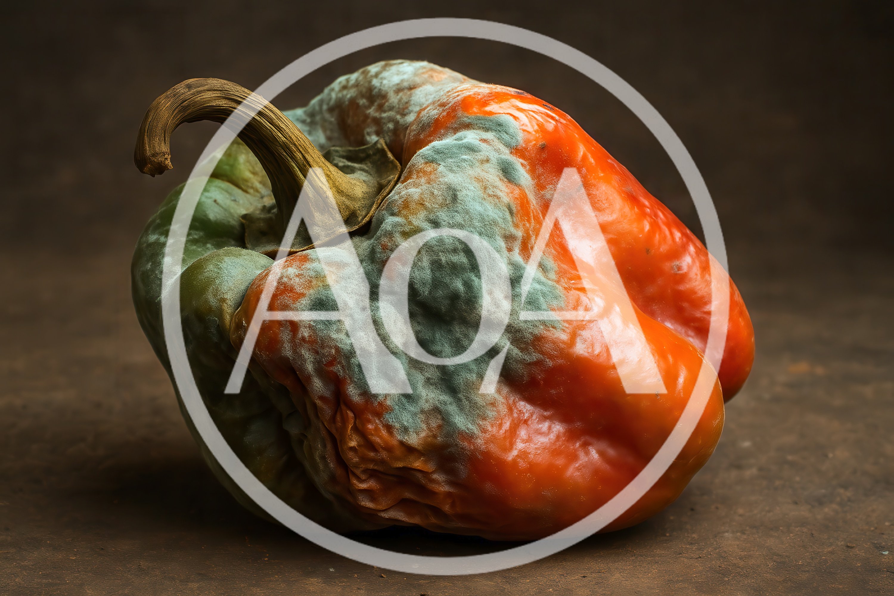 Decaying Bell Pepper With Mold Growth
