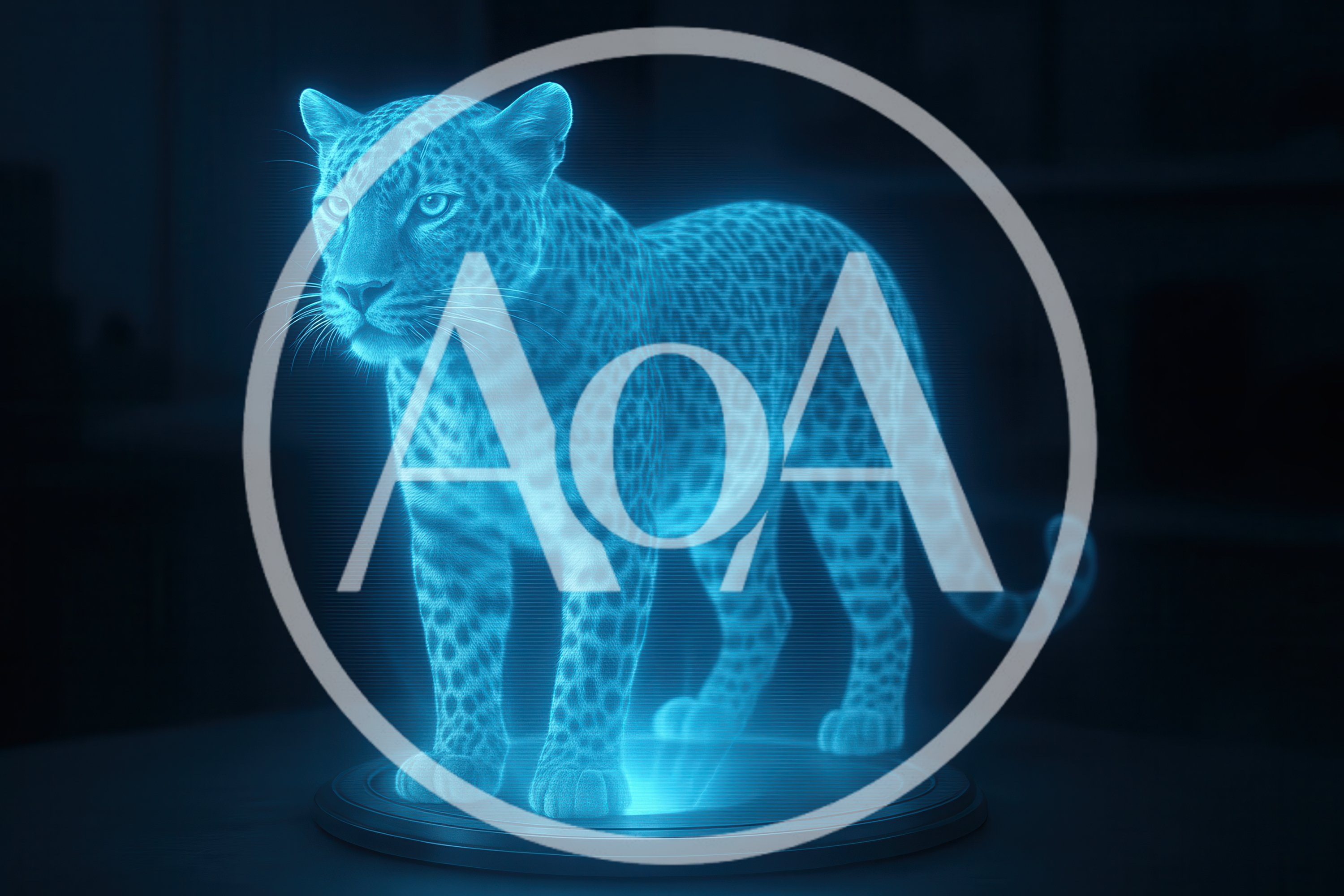 Holographic Leopard Projection On A Circular Base