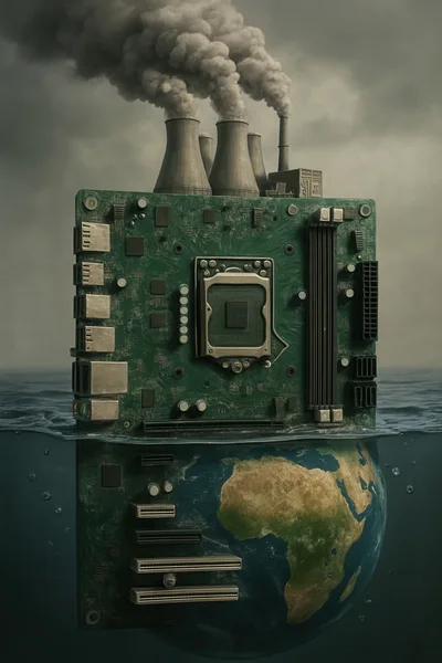 Conceptual Illustration Of Technology Impacting Global Climate