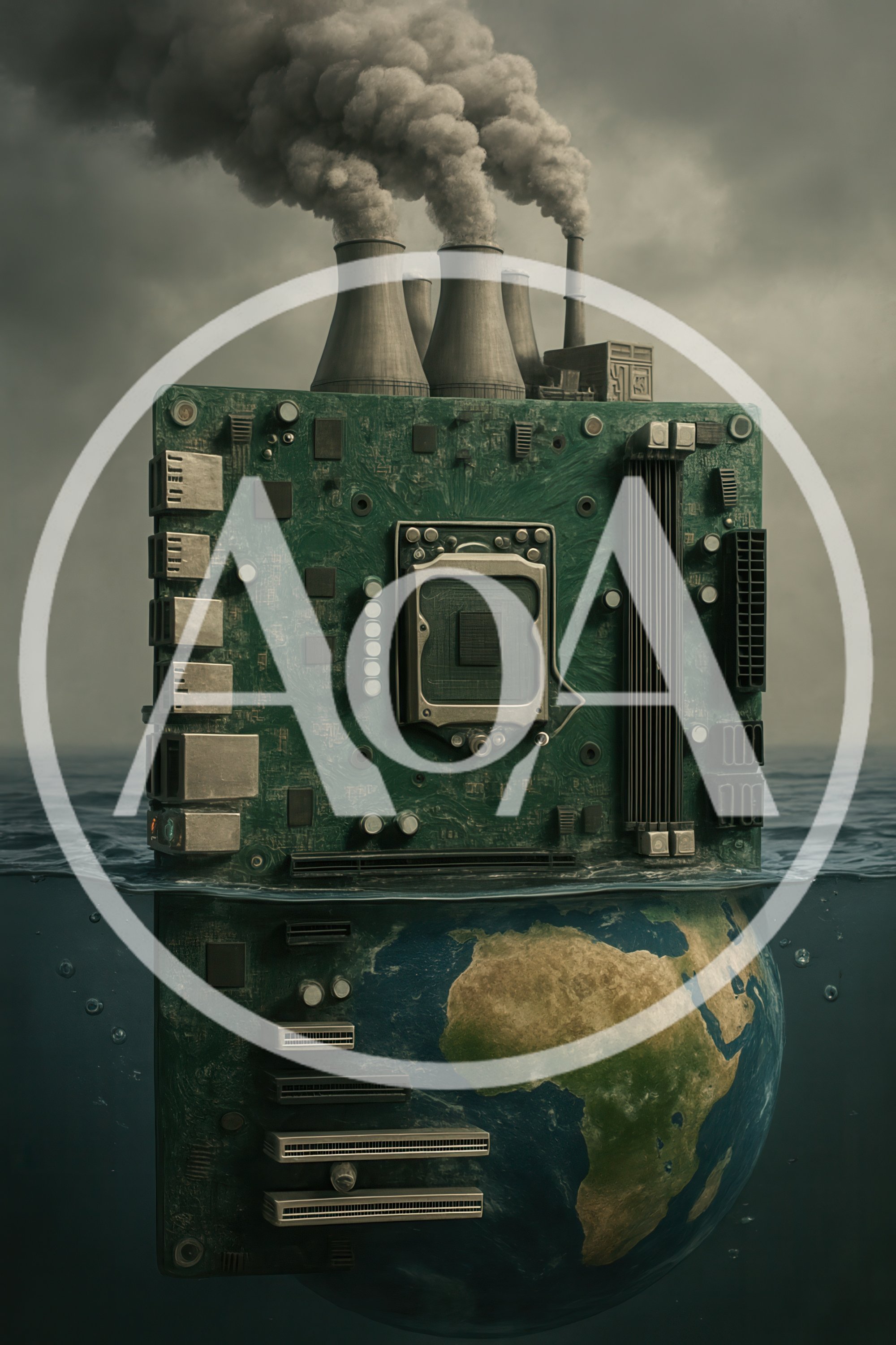 Conceptual Illustration Of Technology Impacting Global Climate