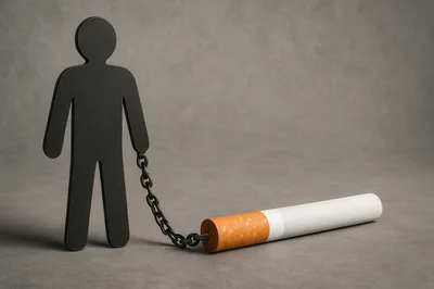 Conceptual Illustration Of Cigarette Addiction And Dependency