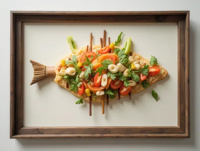 Creative Fish Shaped Food Art Platter