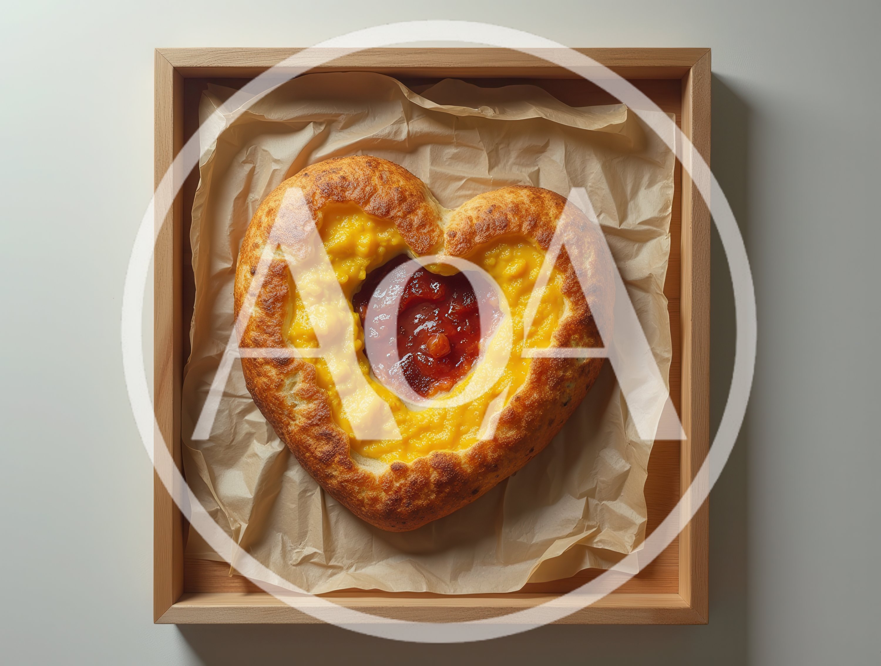 Heart Shaped Pastry With Custard And Jam Filling