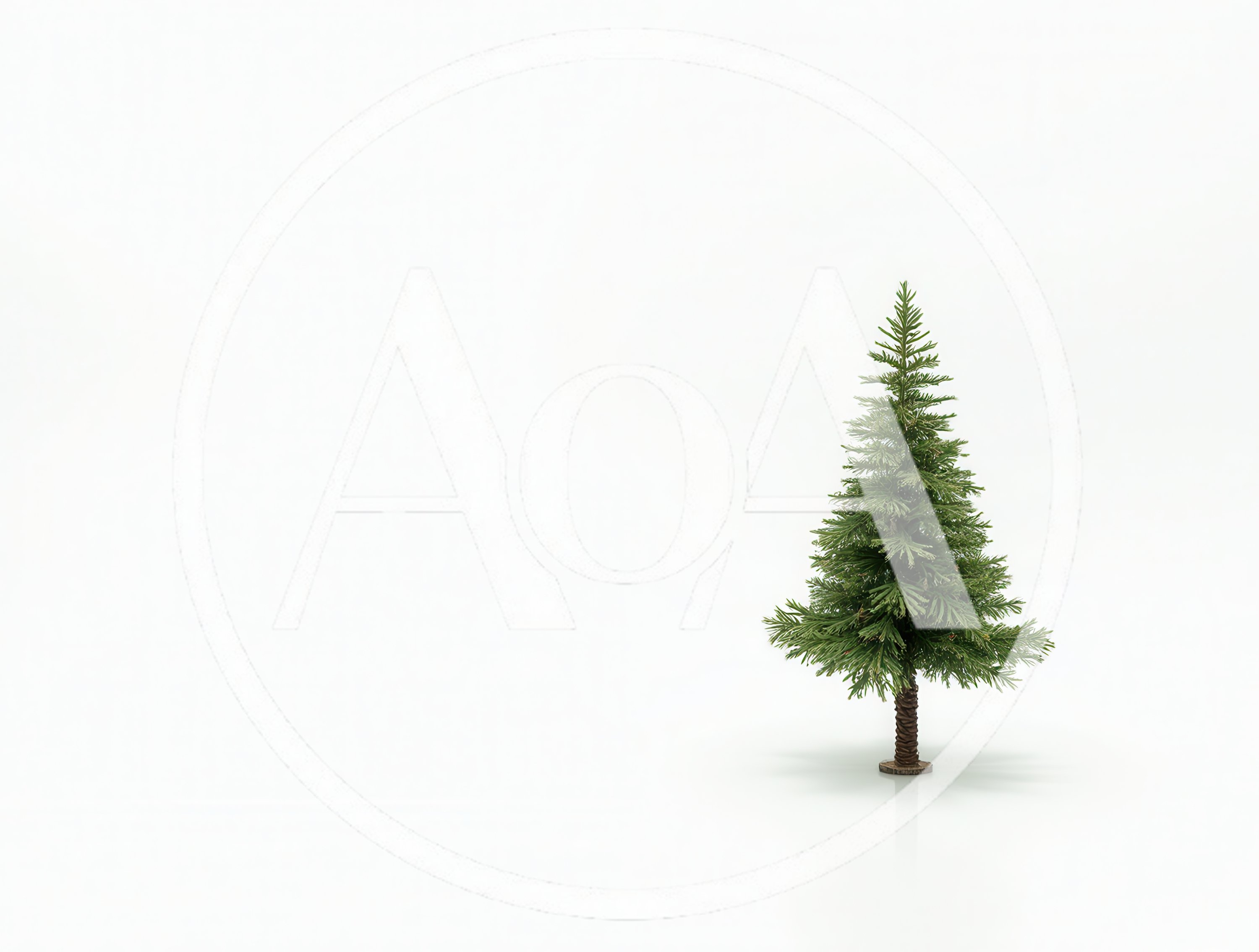 Small Artificial Christmas Tree On White Background