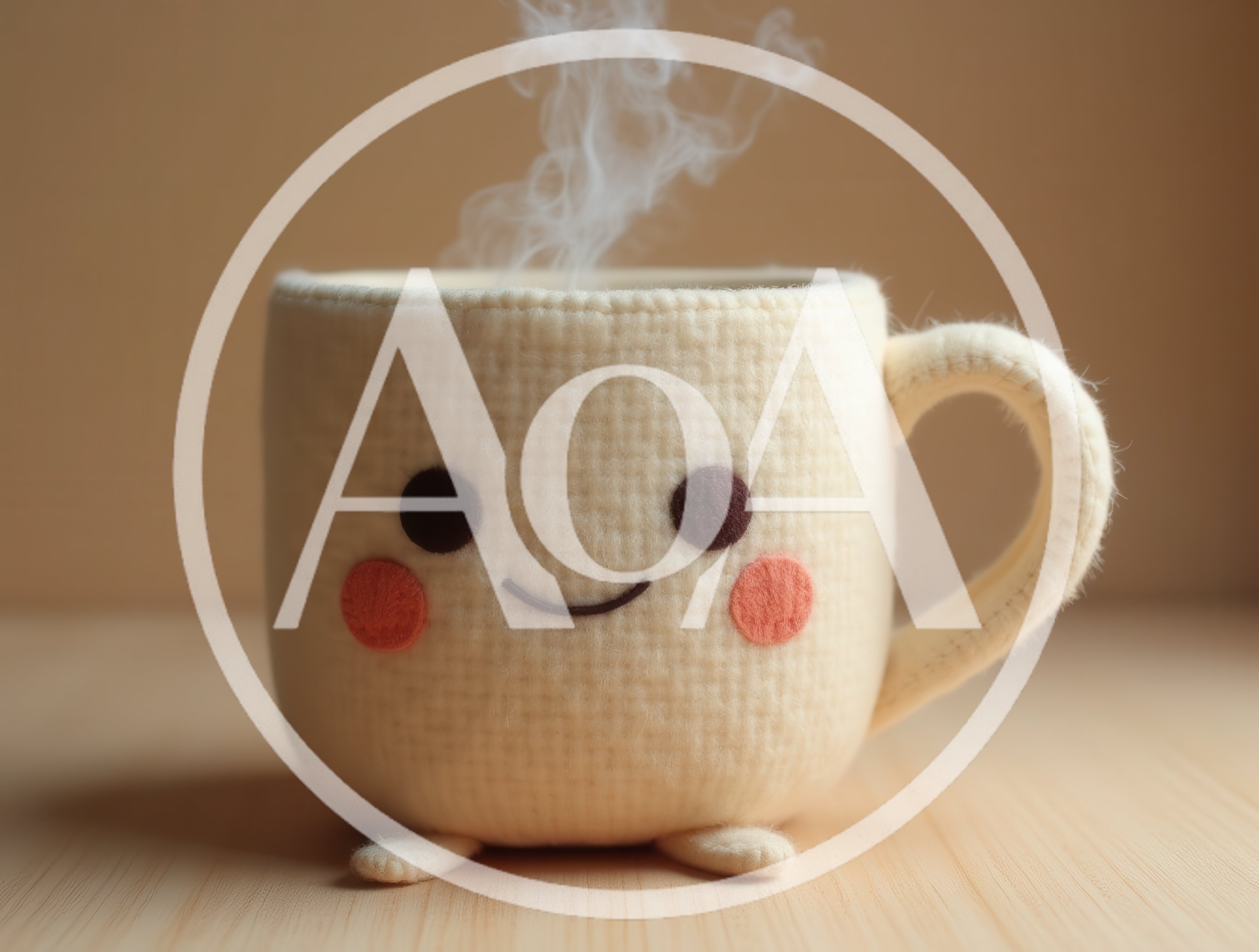 Cute Felted Mug Character With Steam