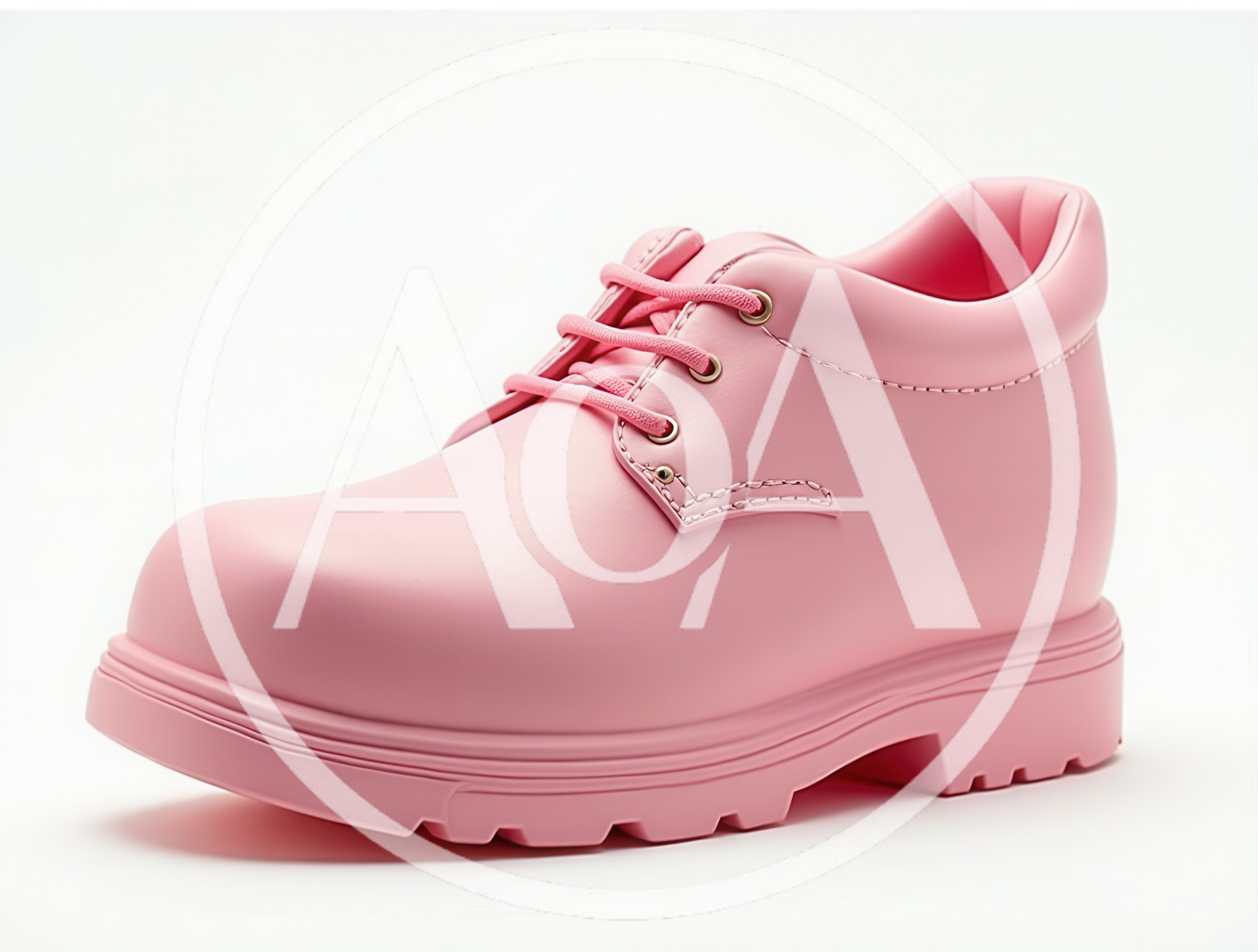 Single Pink Leather Oxford Shoe