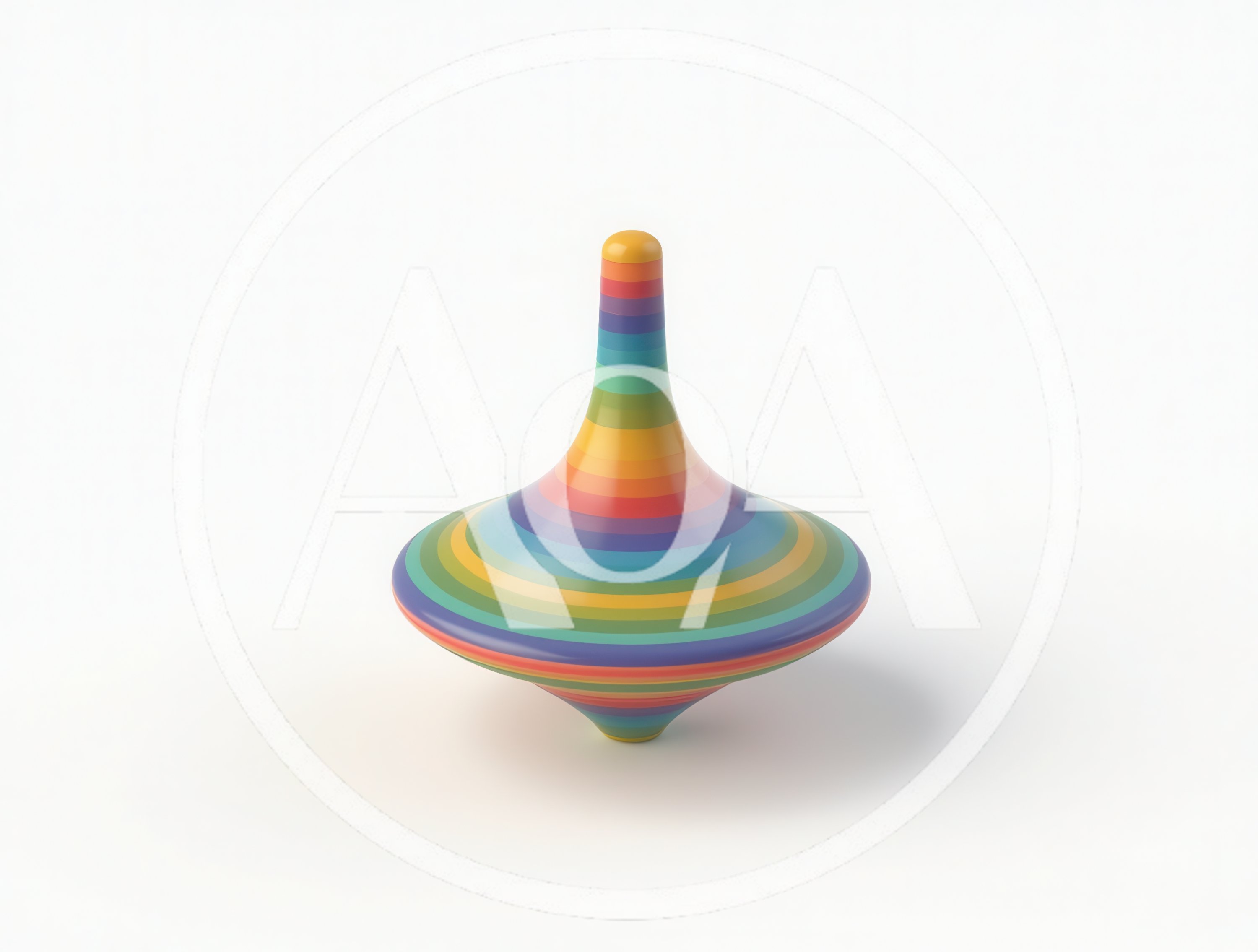 Colorful Striped Spinning Top Toy