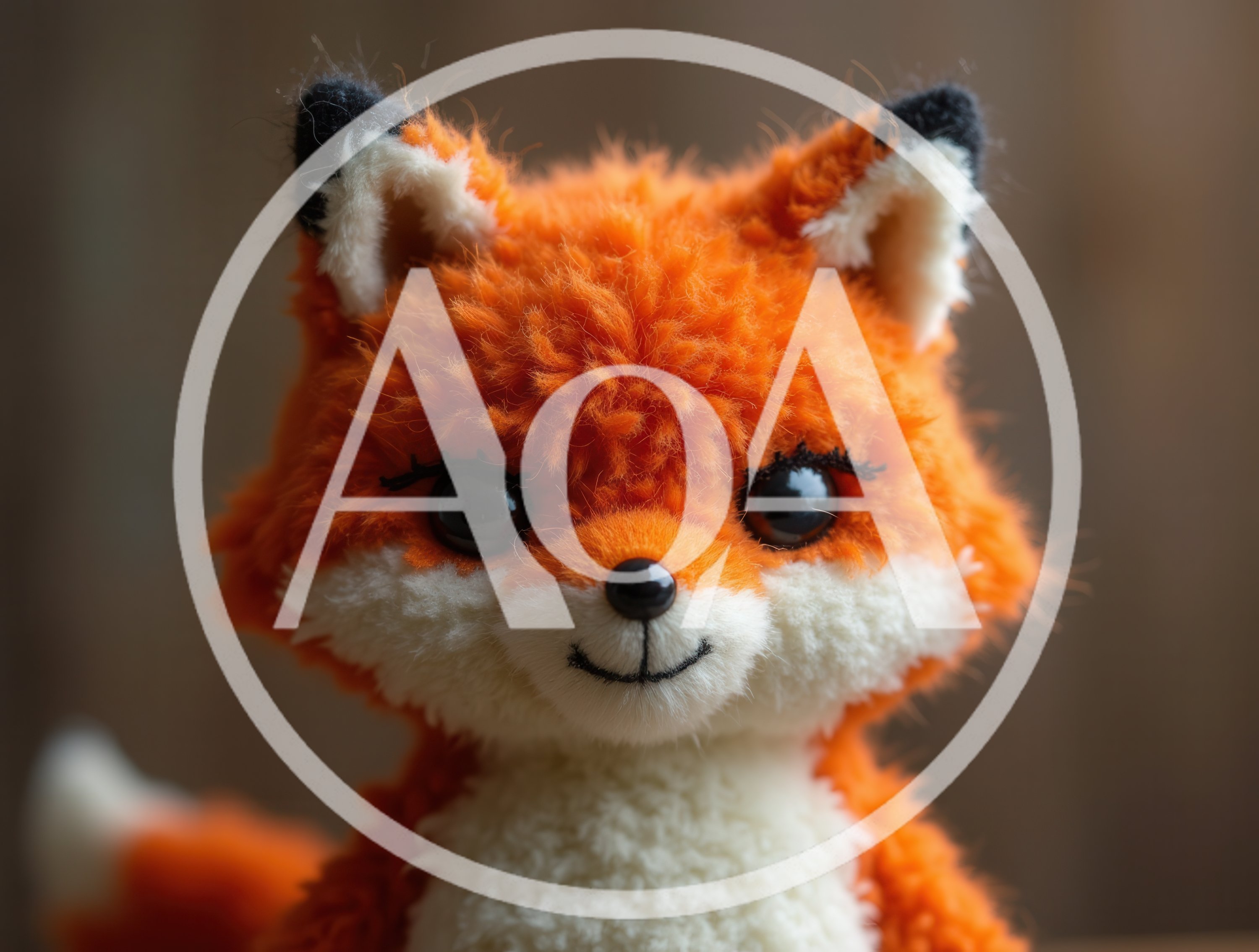 Close Up Of A Cute Plush Fox Toy