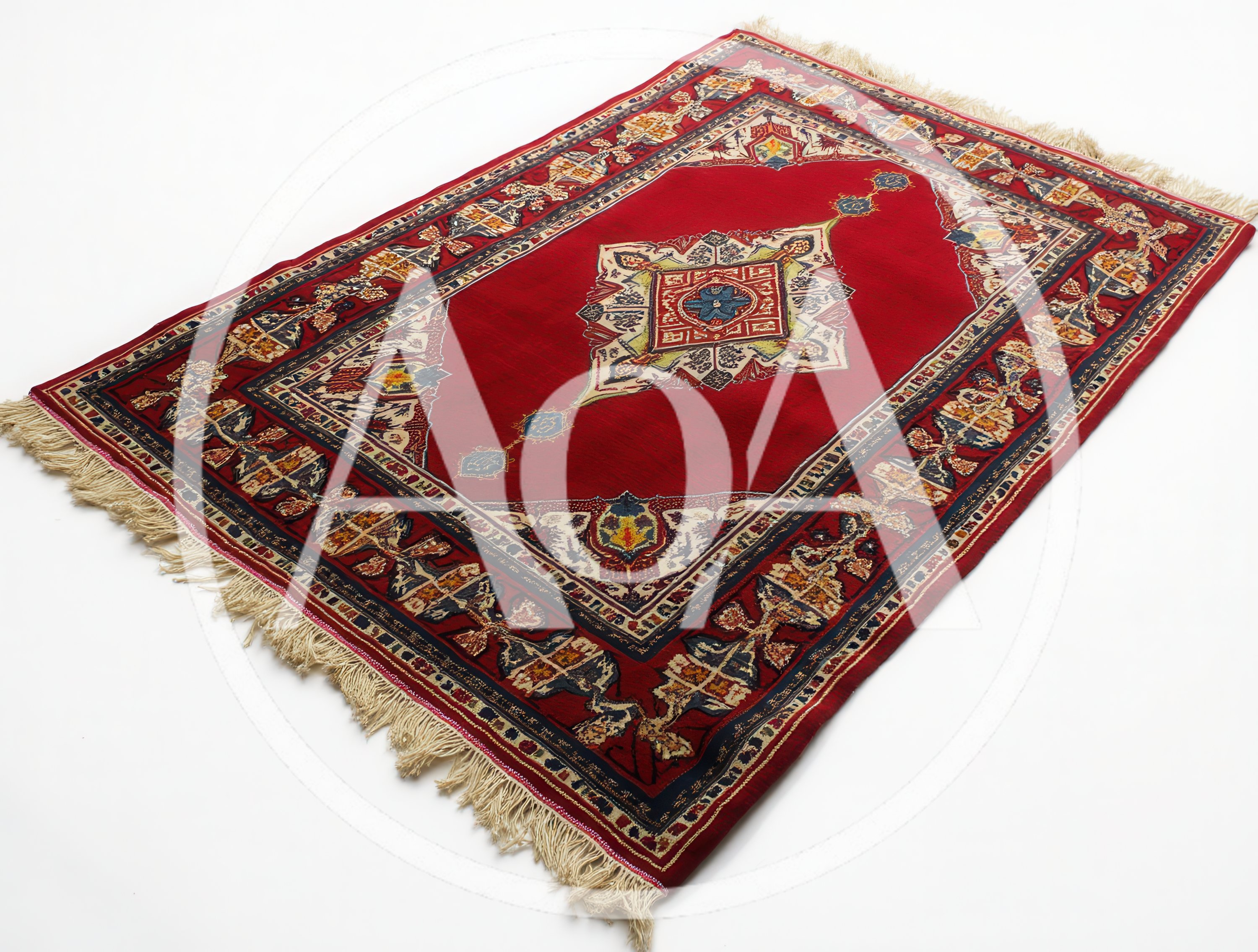 Traditional Persian Rug With Intricate Floral Patterns