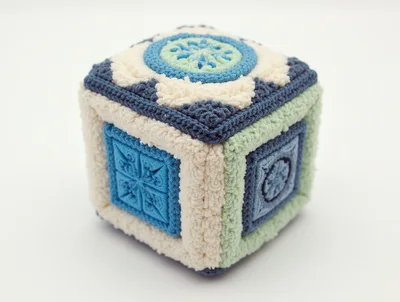 Handmade Crochet Sensory Cube Toy