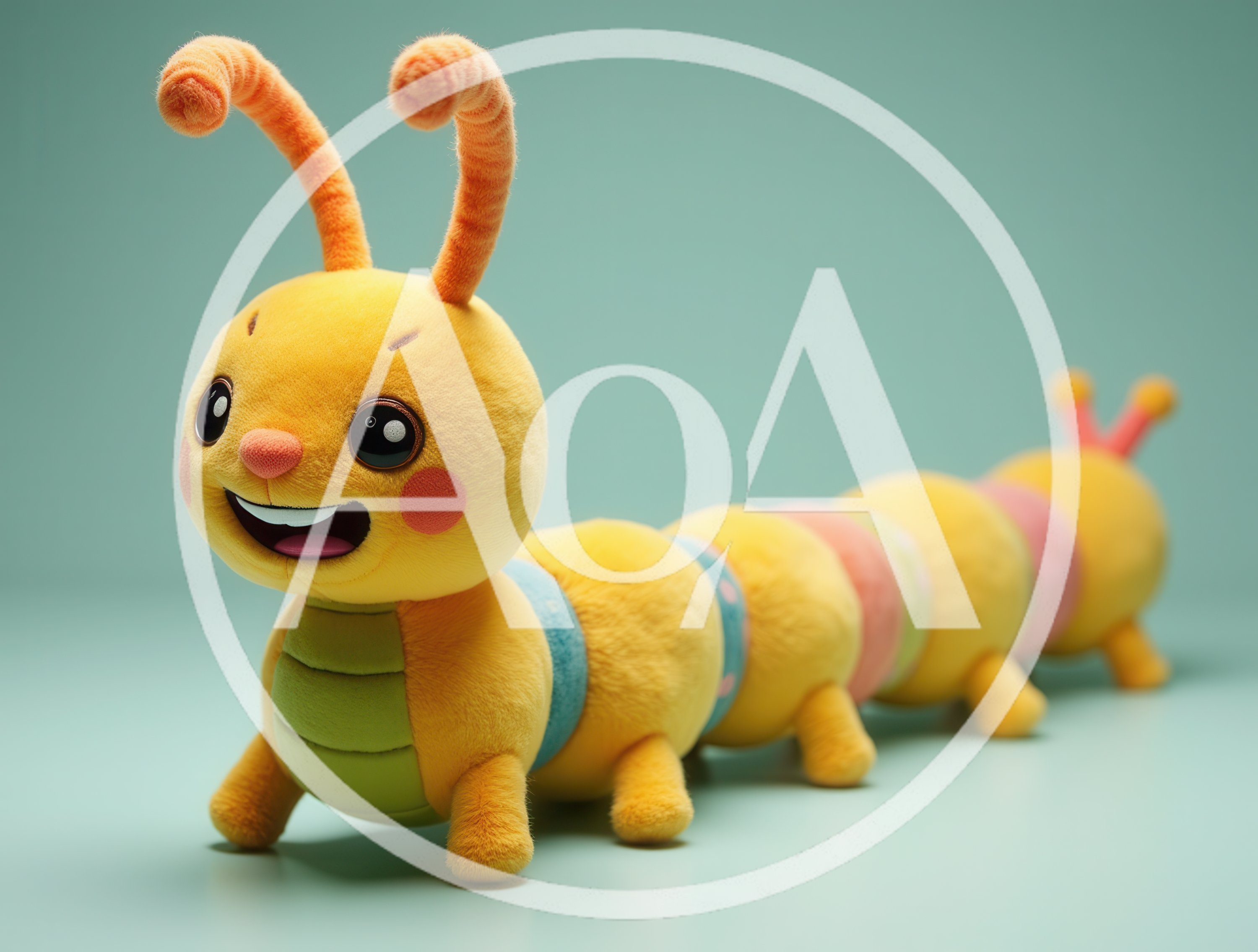 Cute Yellow Caterpillar Plush Toy