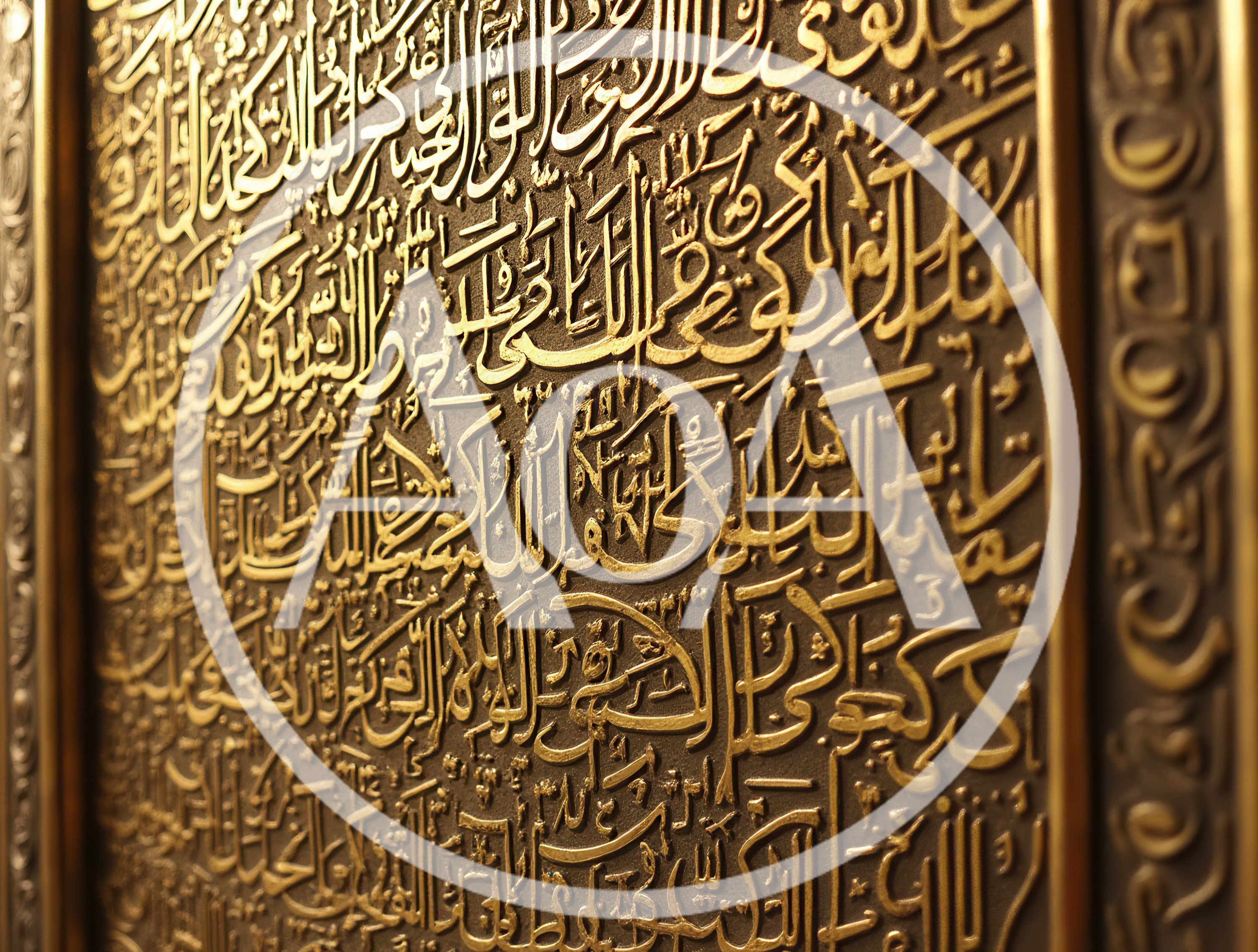 Intricate Gold Arabic Calligraphy Wall Art