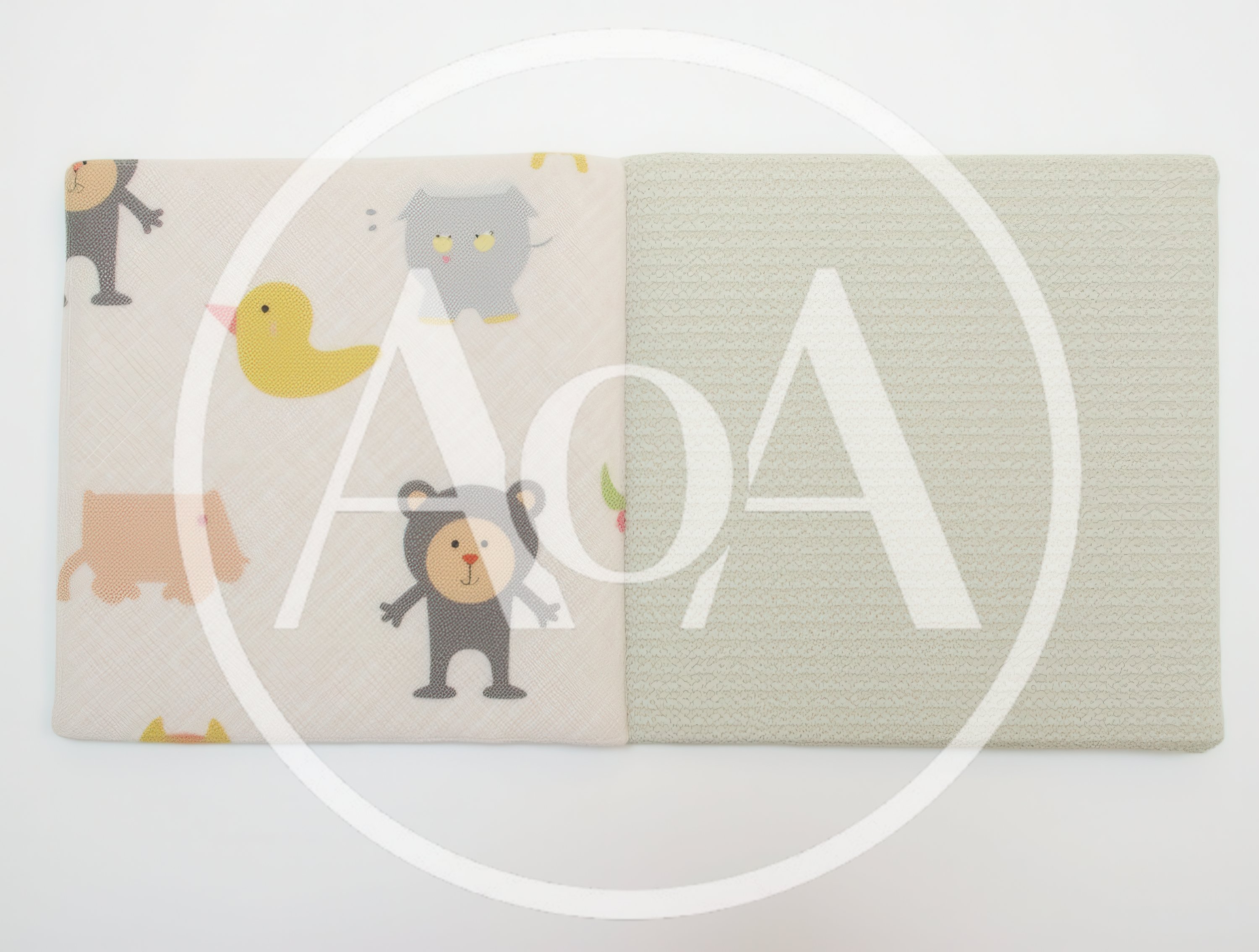 Open Baby Book With Animal Illustrations