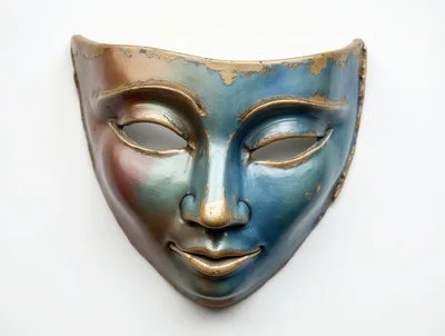 Venetian Style Decorative Face Mask On White Background