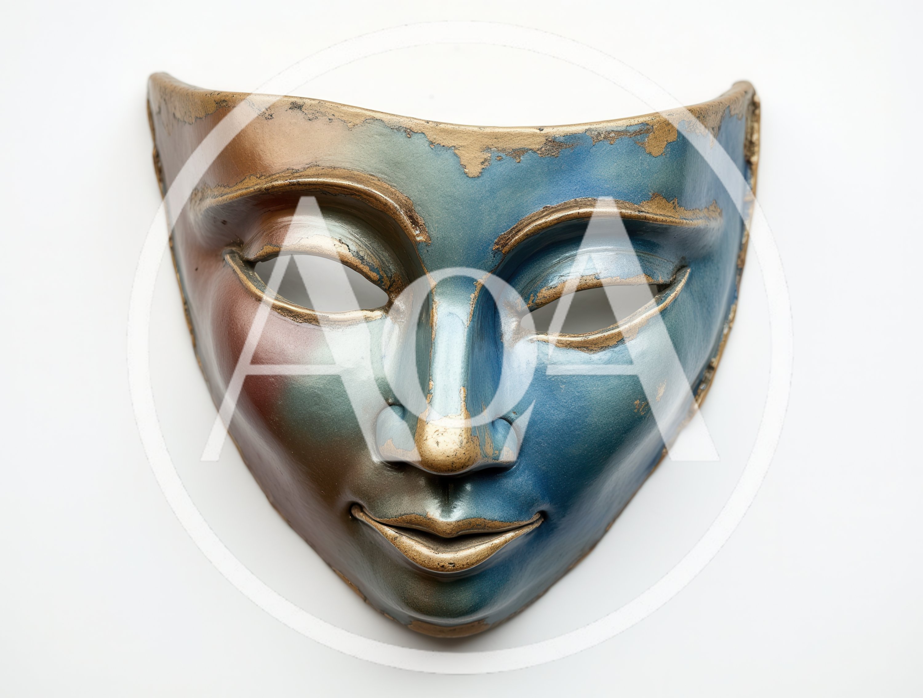 Venetian Style Decorative Face Mask On White Background