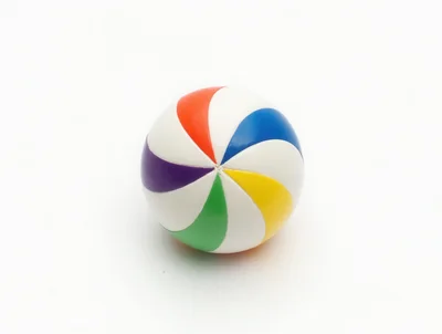 Colorful Swirl Pattern Stress Ball Isolated On White