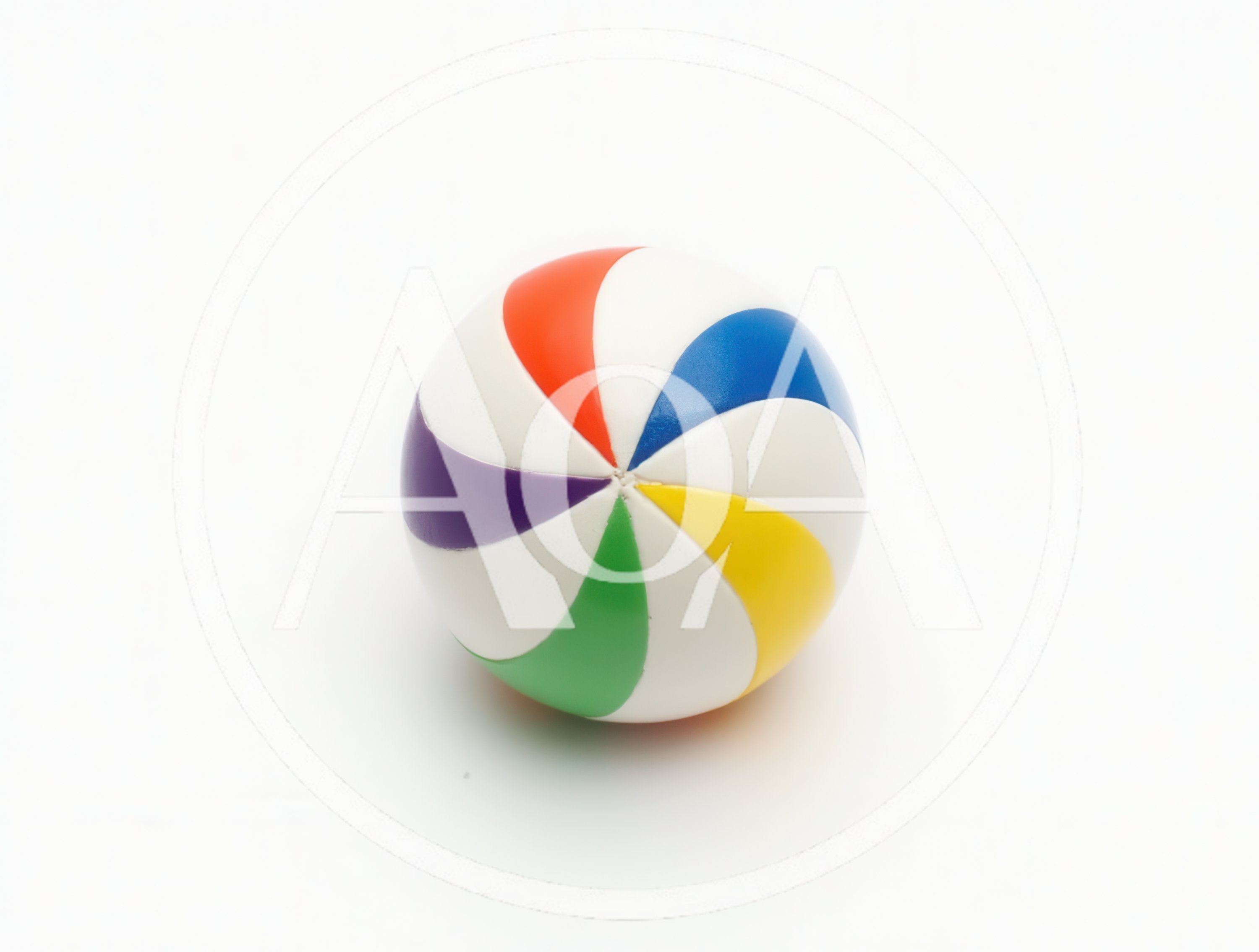 Colorful Swirl Pattern Stress Ball Isolated On White