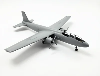 Unpainted Plastic Model Airplane Kit