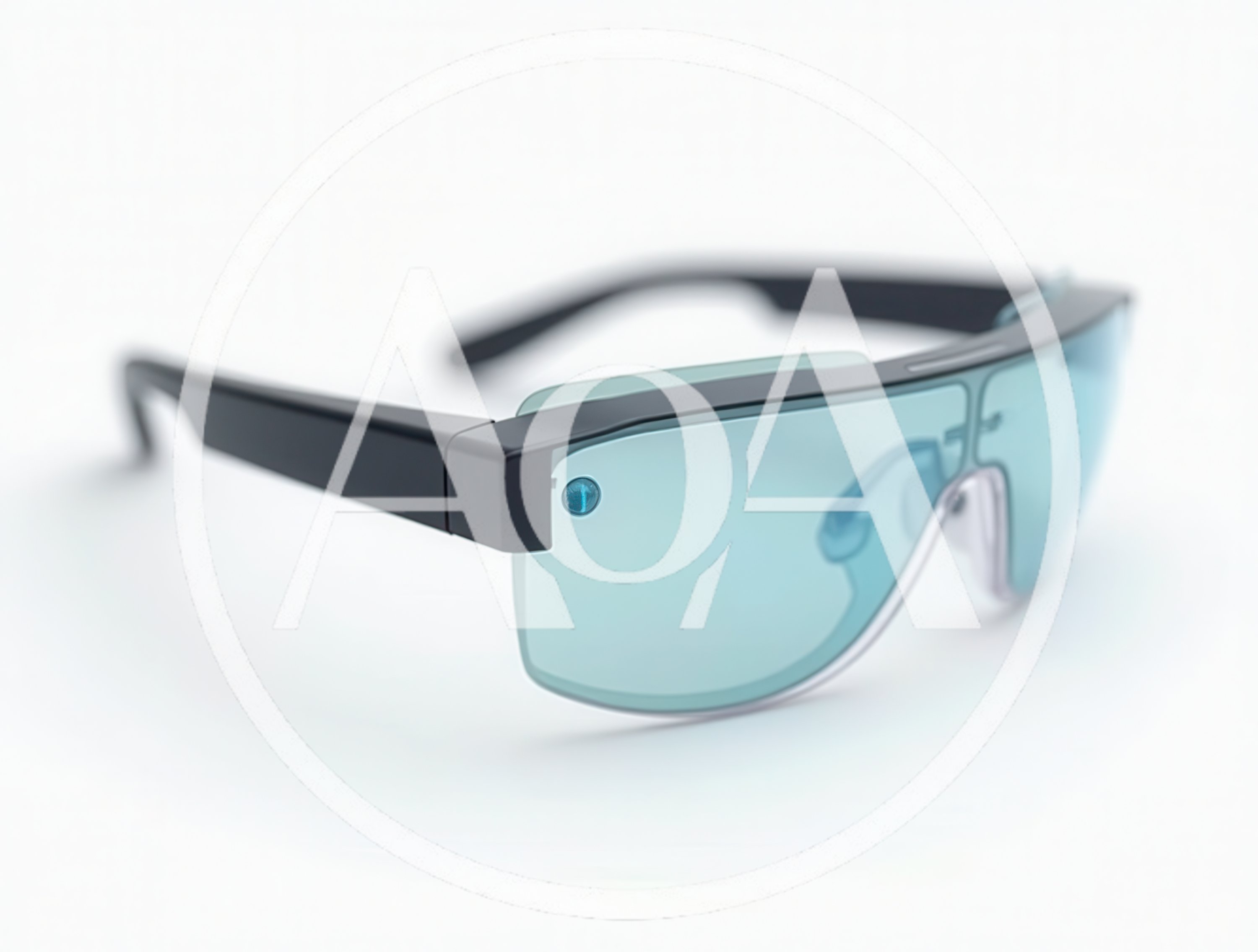 Futuristic Smart Glasses With Blue Tinted Lenses