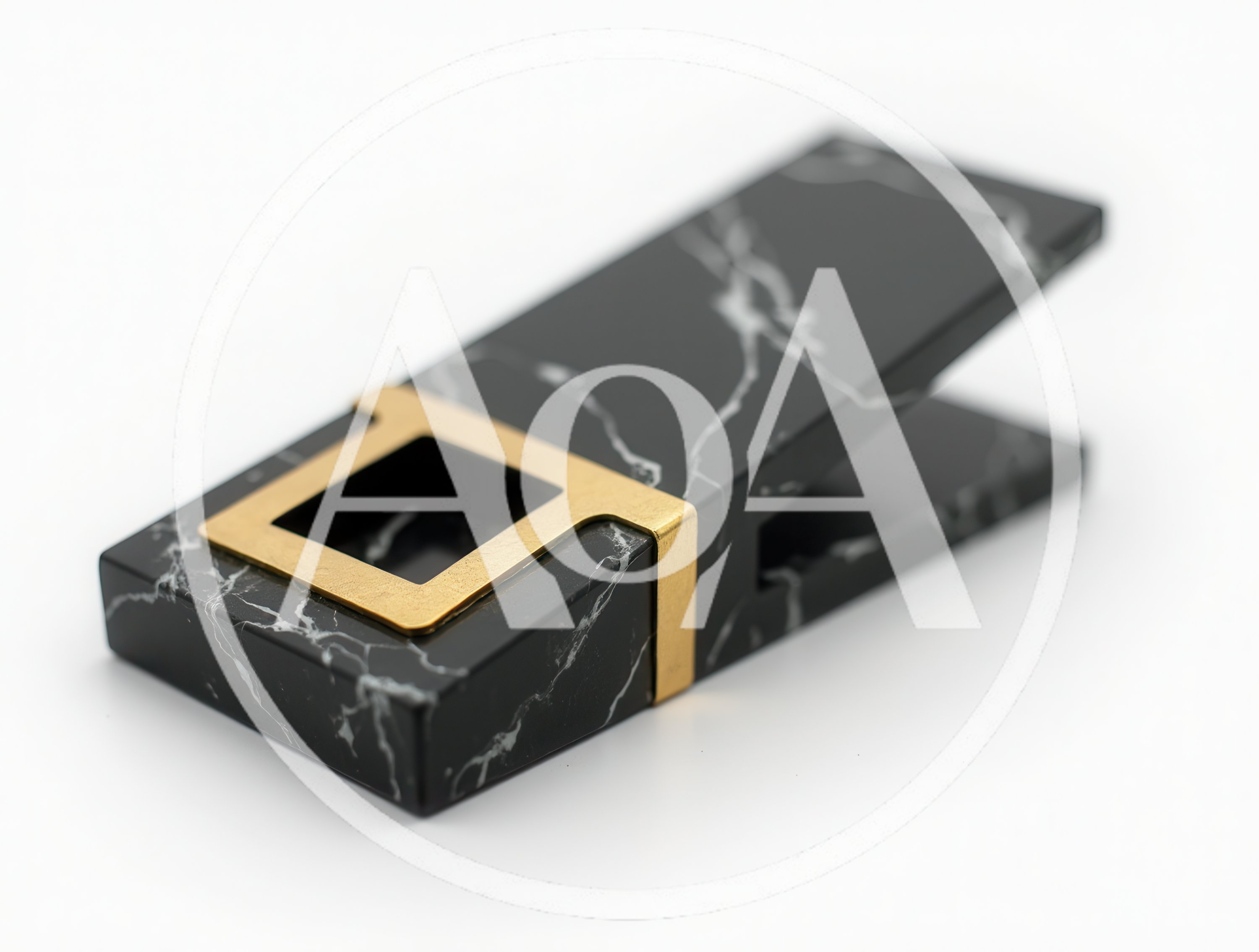 Luxury Black Marble And Gold Metal Paper Clip