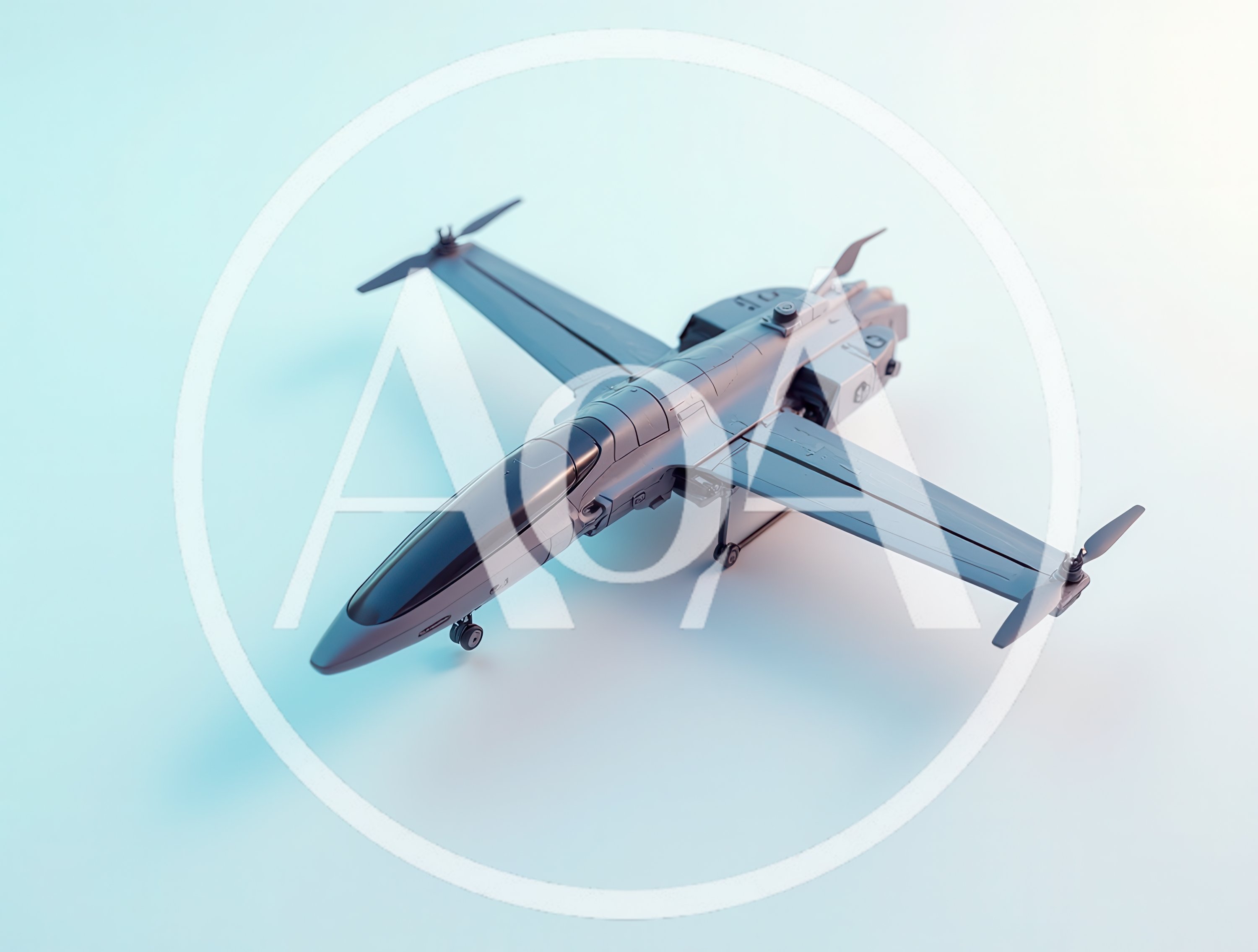 Grey Futuristic Unmanned Aerial Vehicle Model