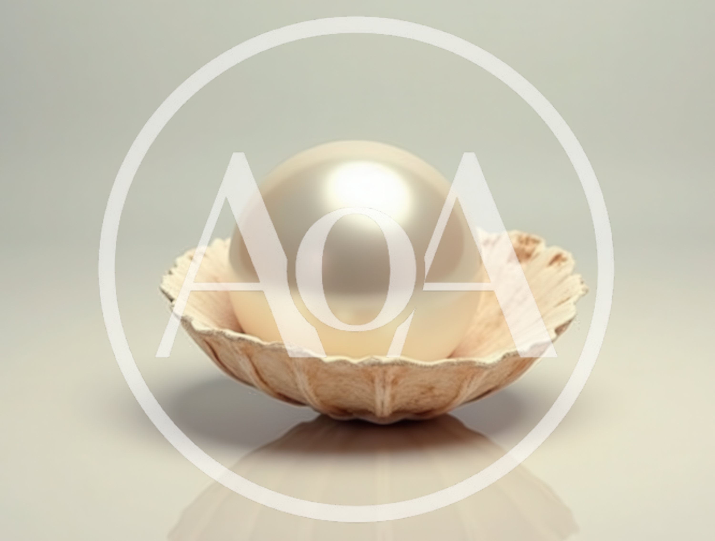 Lustrous White Pearl Resting Inside A Scalloped Seashell
