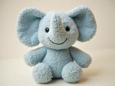 Cute Blue Plush Elephant Toy