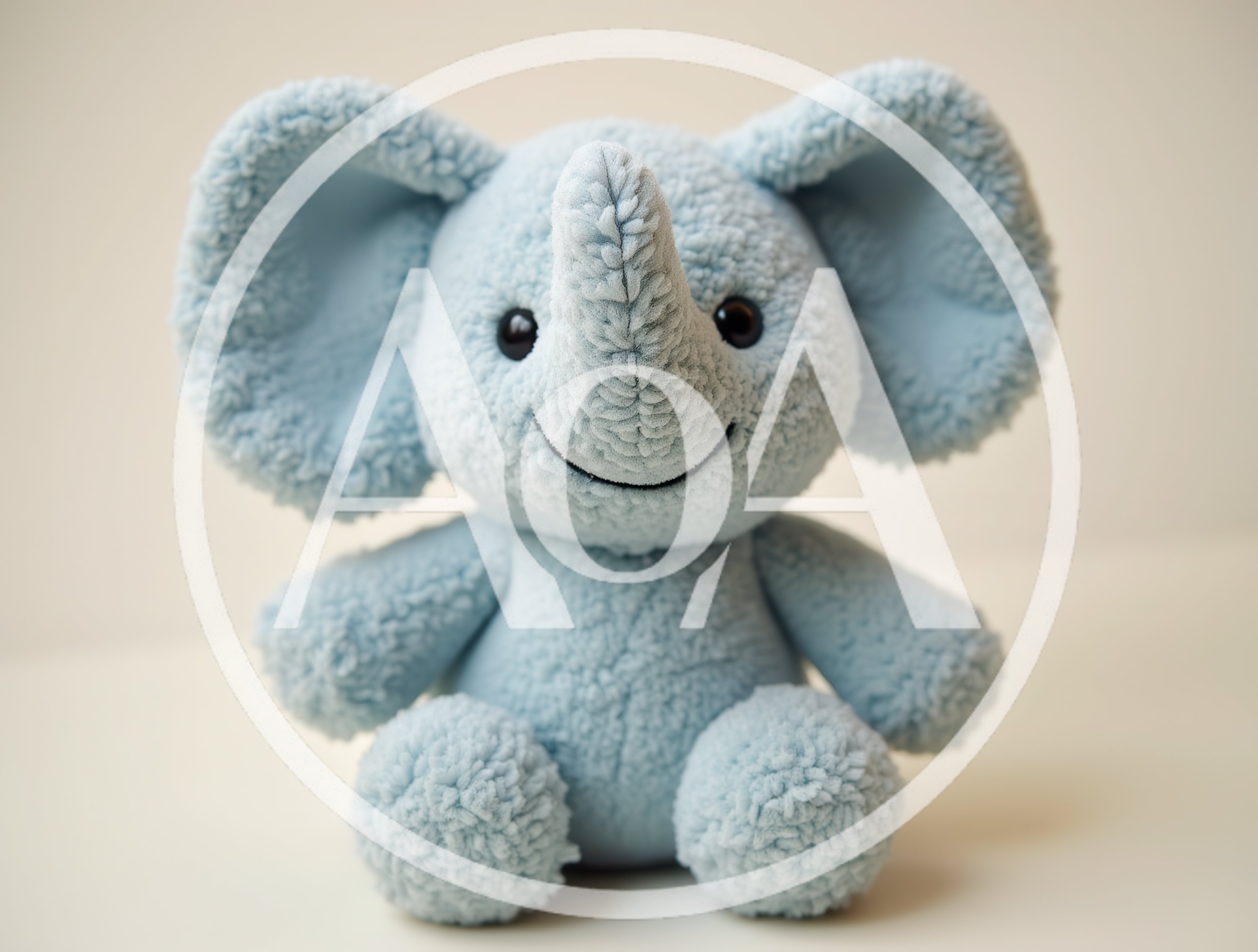 Cute Blue Plush Elephant Toy