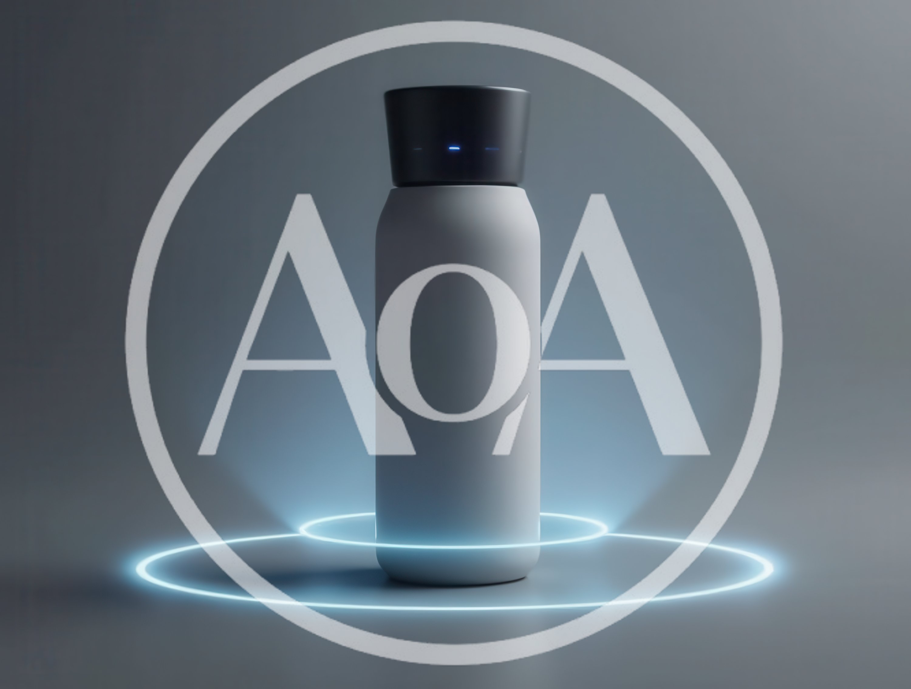 Minimalist Smart Water Bottle With Glowing Neon Rings
