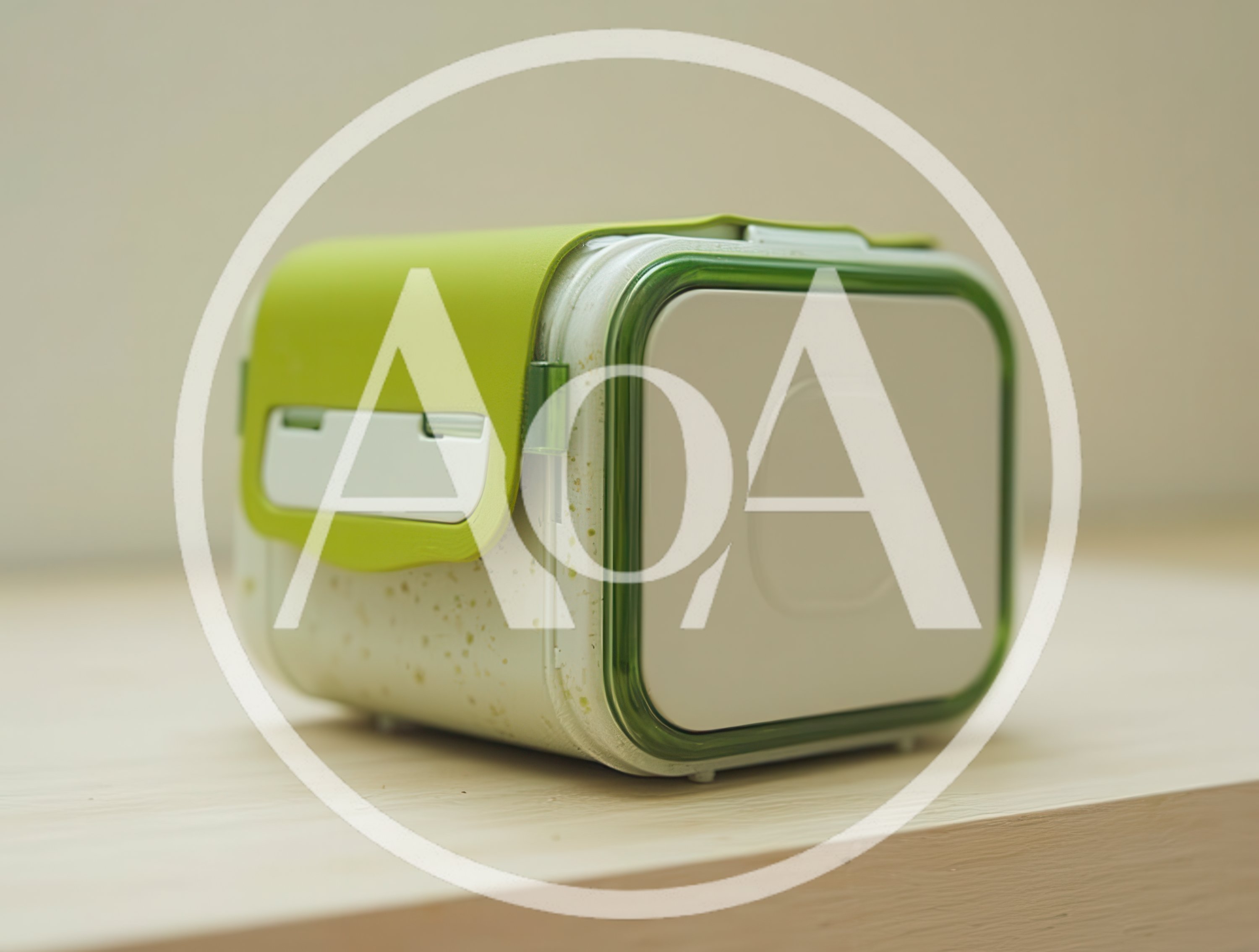Modern Green And White Plastic Lunch Box Container