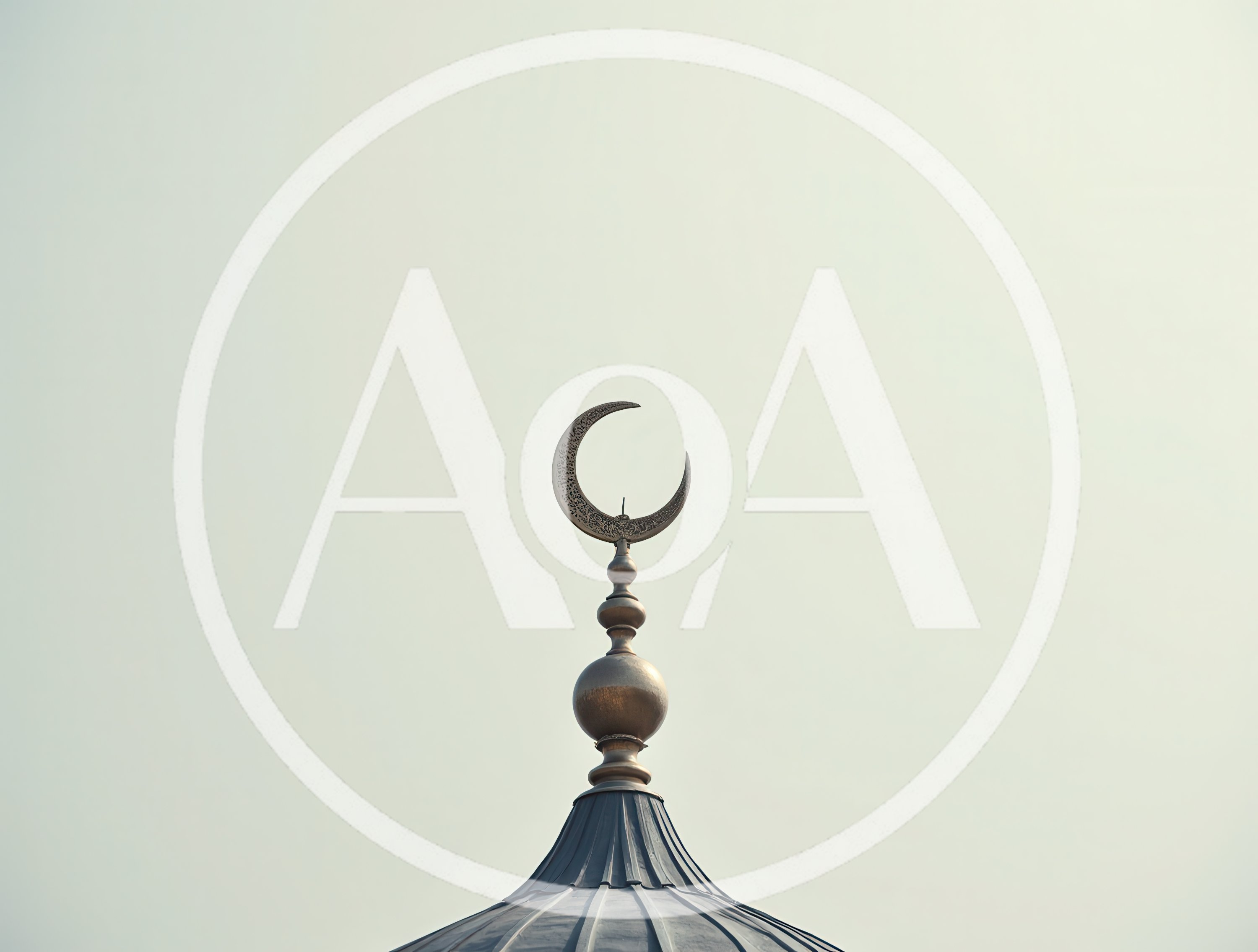 Crescent Moon Finial Atop A Mosque Dome