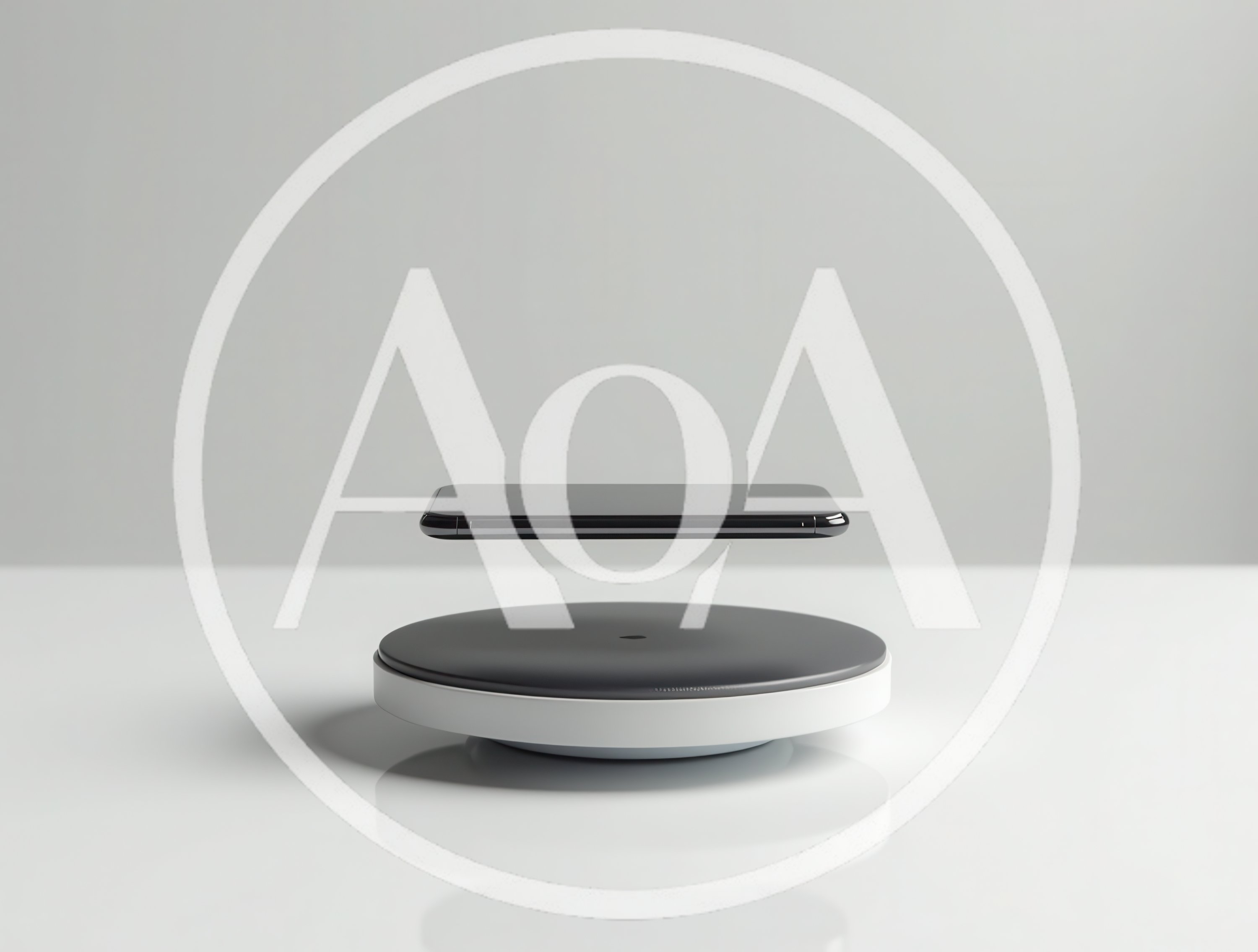 Smartphone Levitating Above Wireless Charging Pad