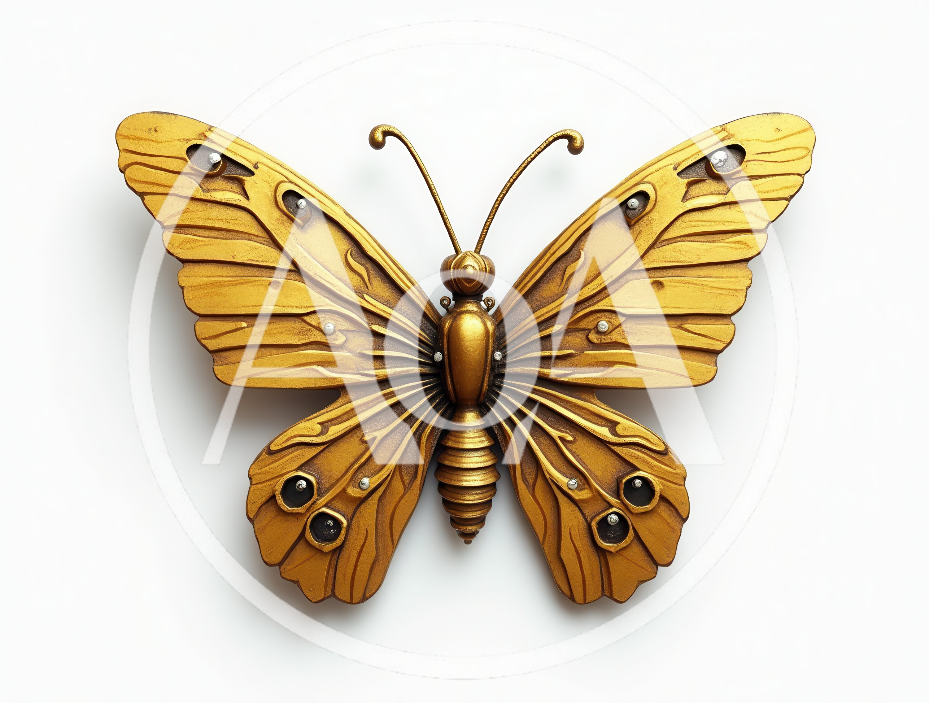 Golden Butterfly Wall Art Sculpture