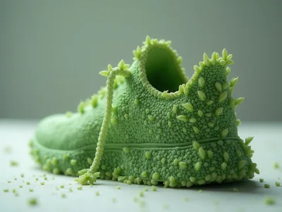 Surreal Green Cactus Texture Sneaker Design