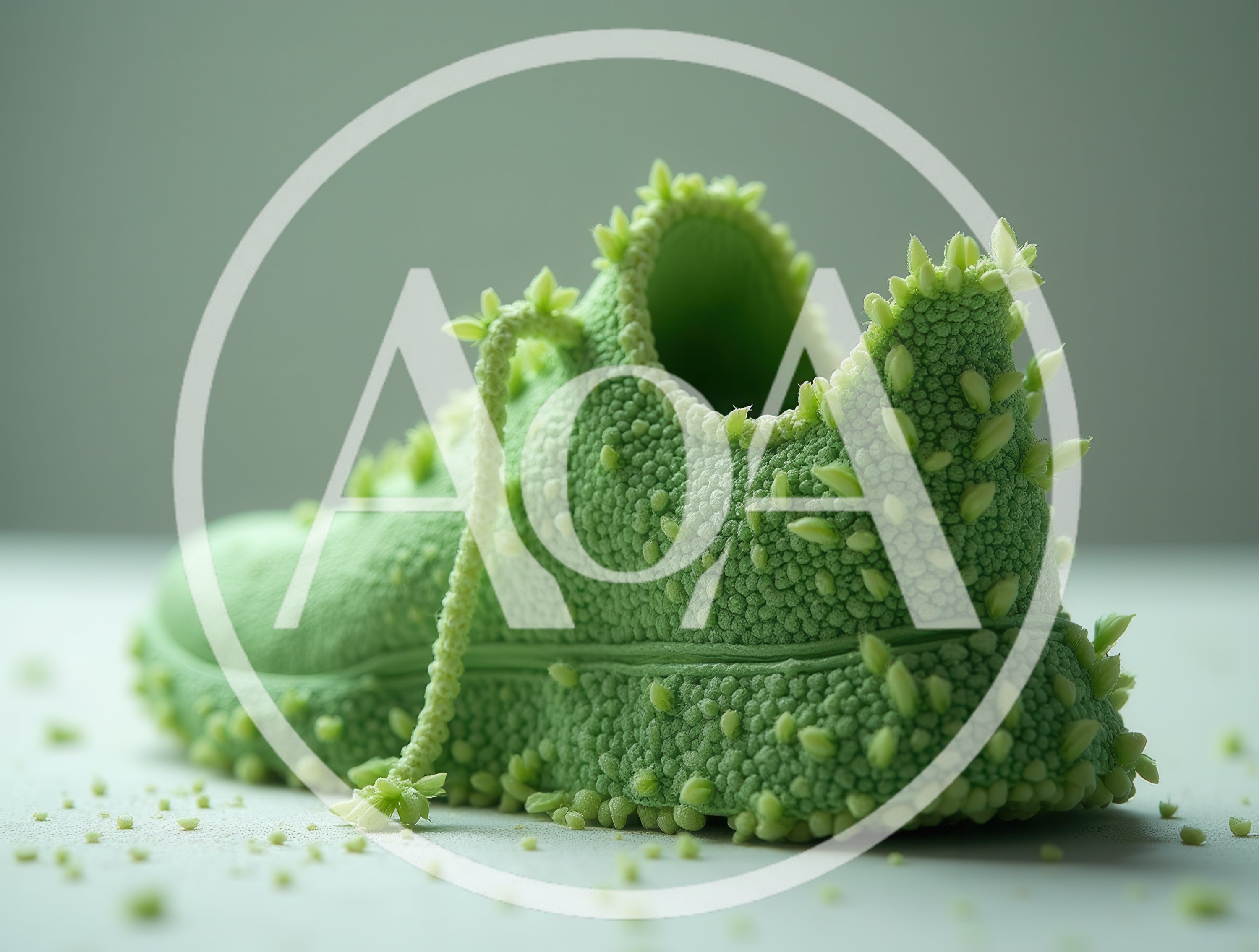 Surreal Green Cactus Texture Sneaker Design