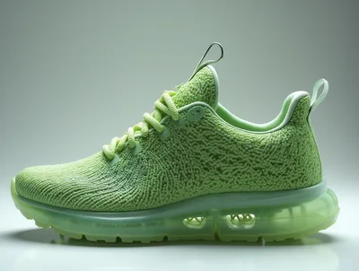 Modern Lime Green Athletic Running Shoe