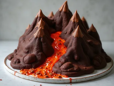Chocolate Volcano Cake With Molten Lava Topping