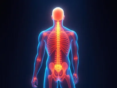Human Skeletal System Anatomy Visualization