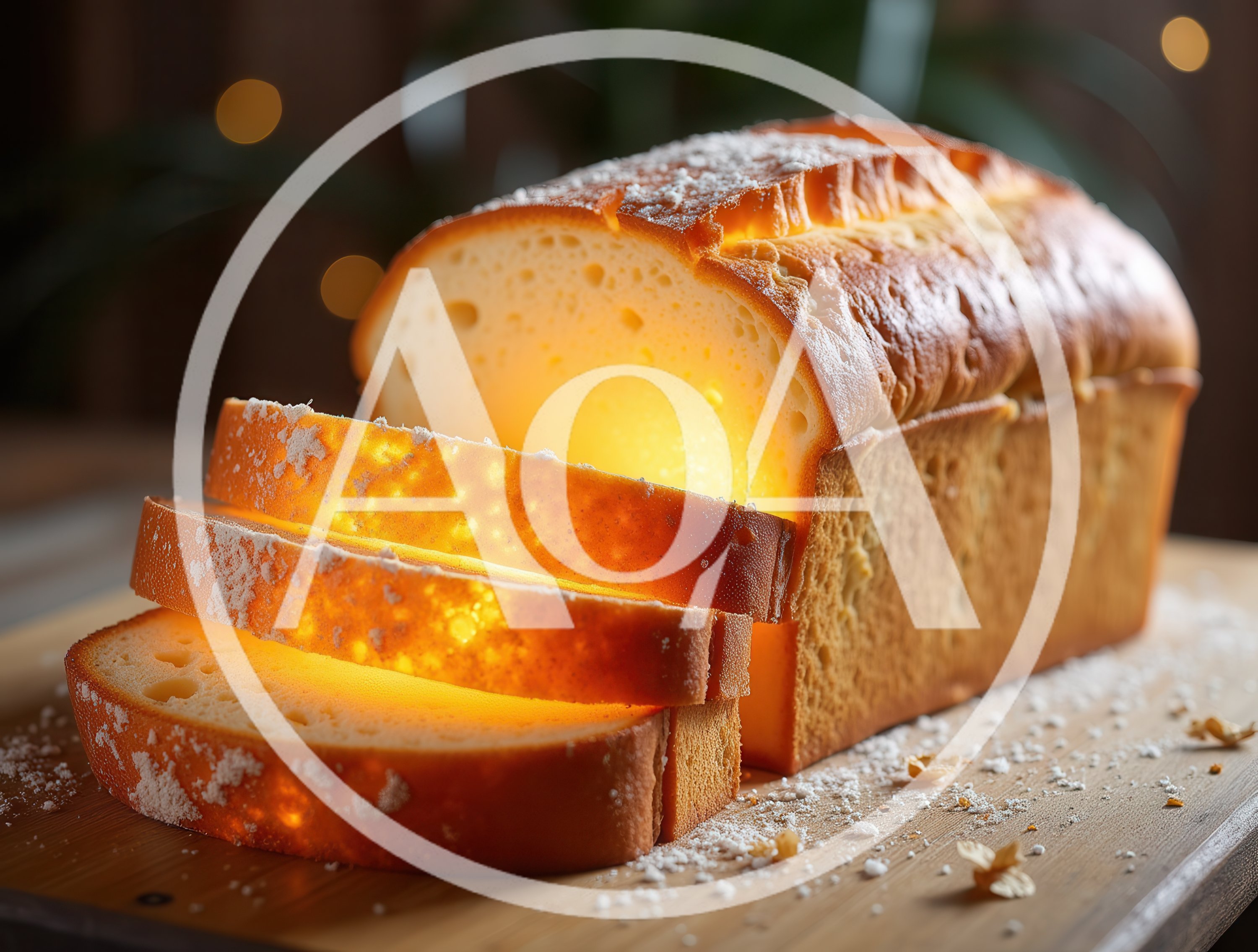 Glowing Sliced Loaf Of Freshly Baked Bread