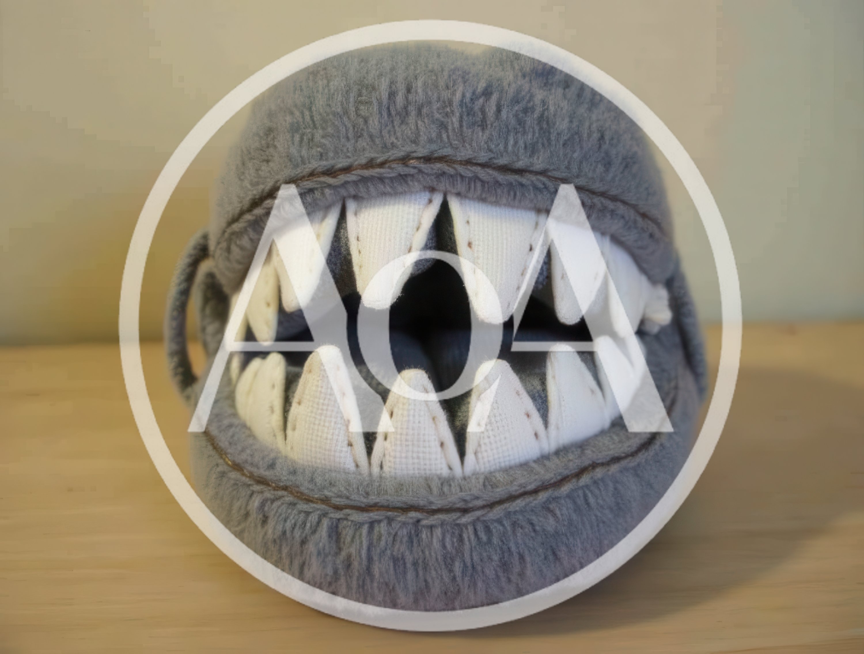 Plush Monster Mouth Toy With Sharp Teeth