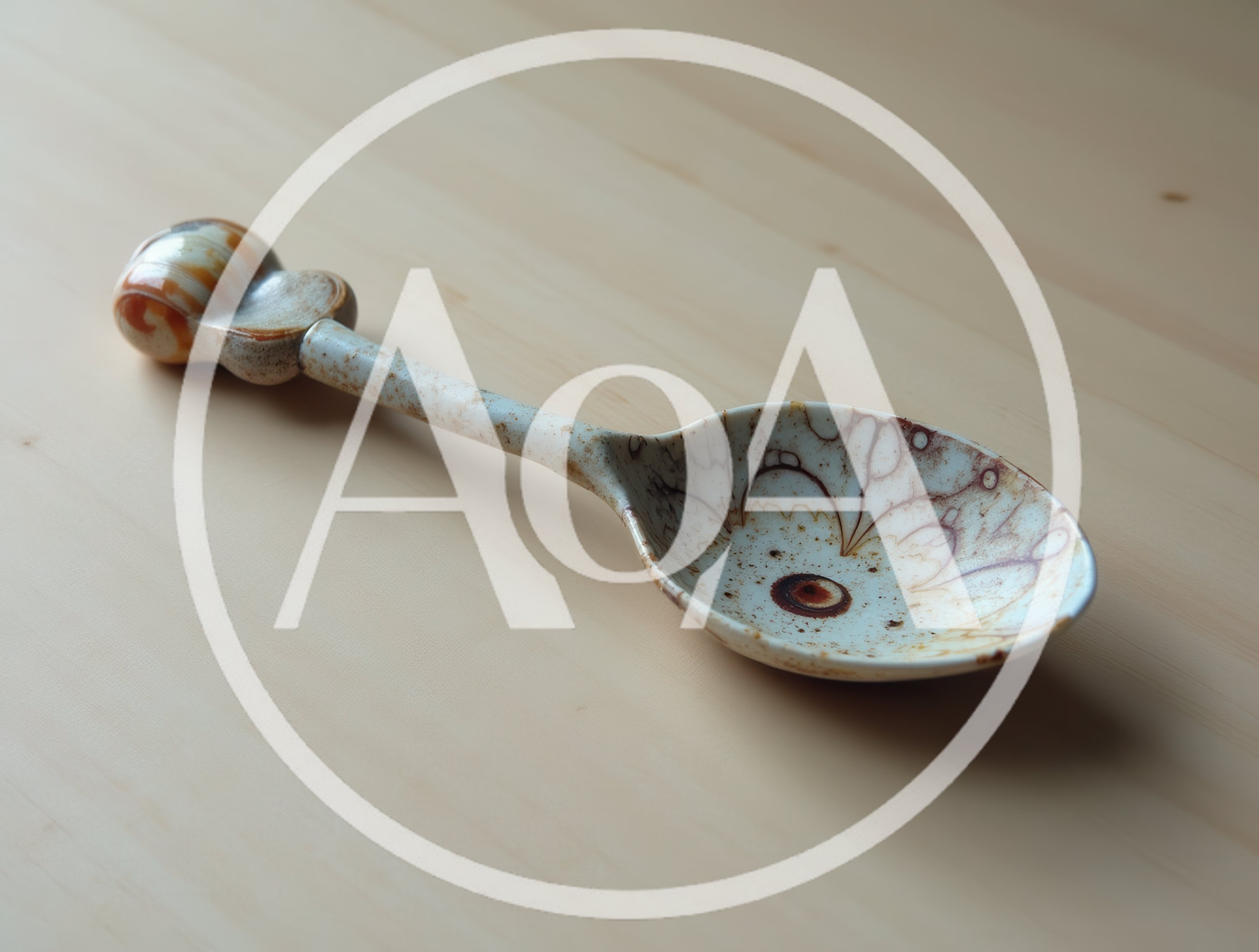 Handcrafted Ceramic Spoon With Intricate Painted Details