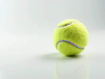 Neon Yellow Tennis Ball With Glitter Seams