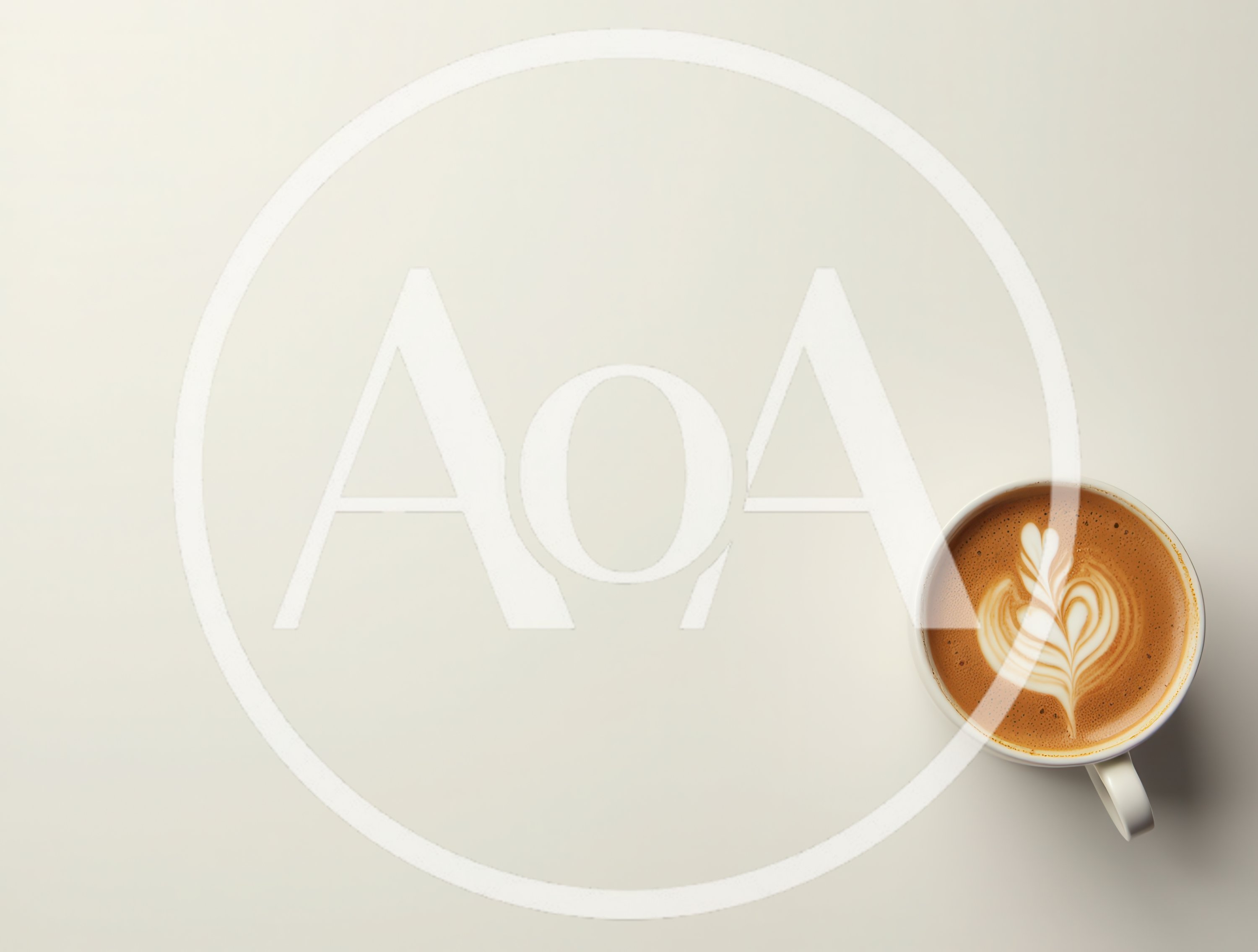 Top View Of A Latte With Heart Latte Art