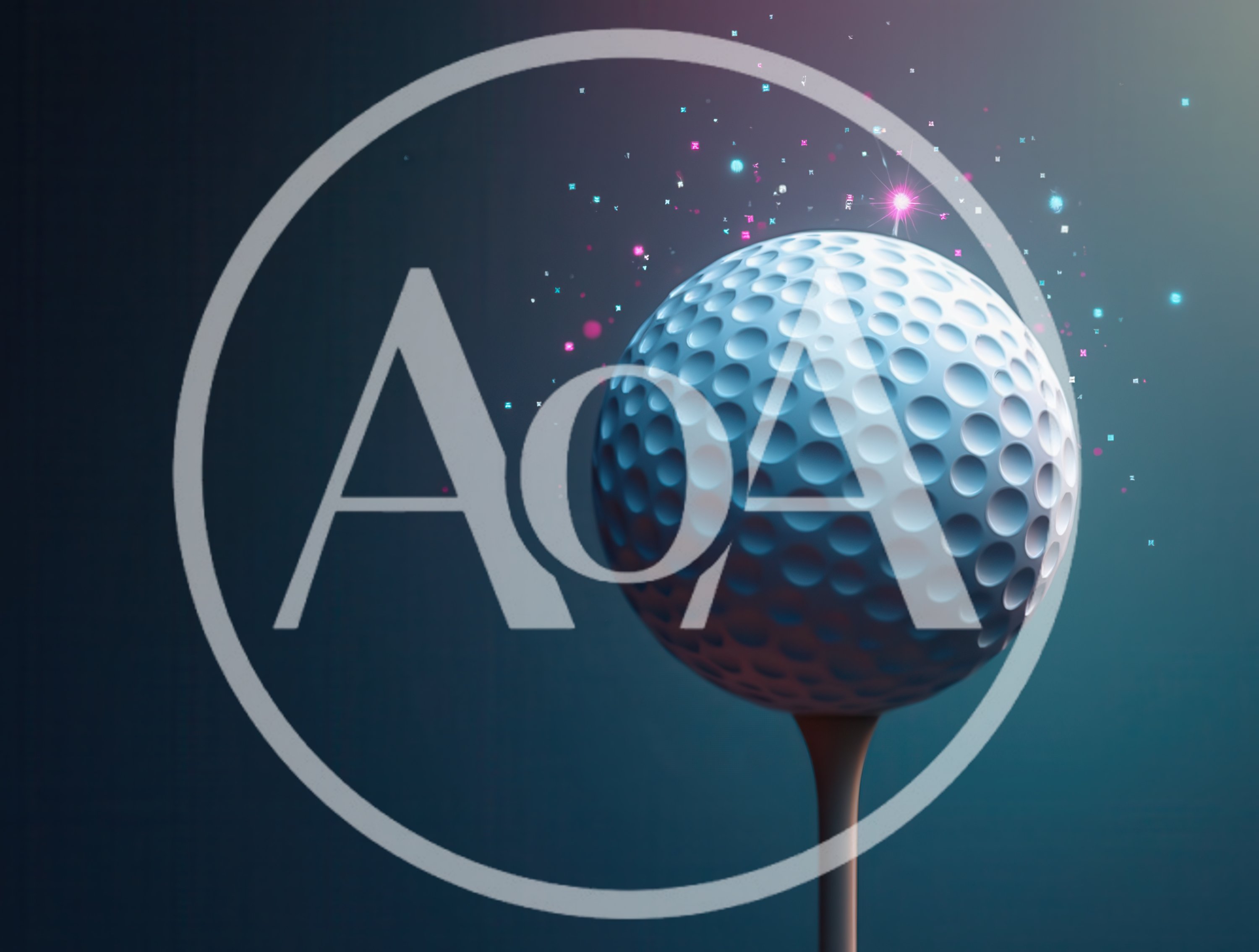 Golf Ball On Tee With Magical Sparkles